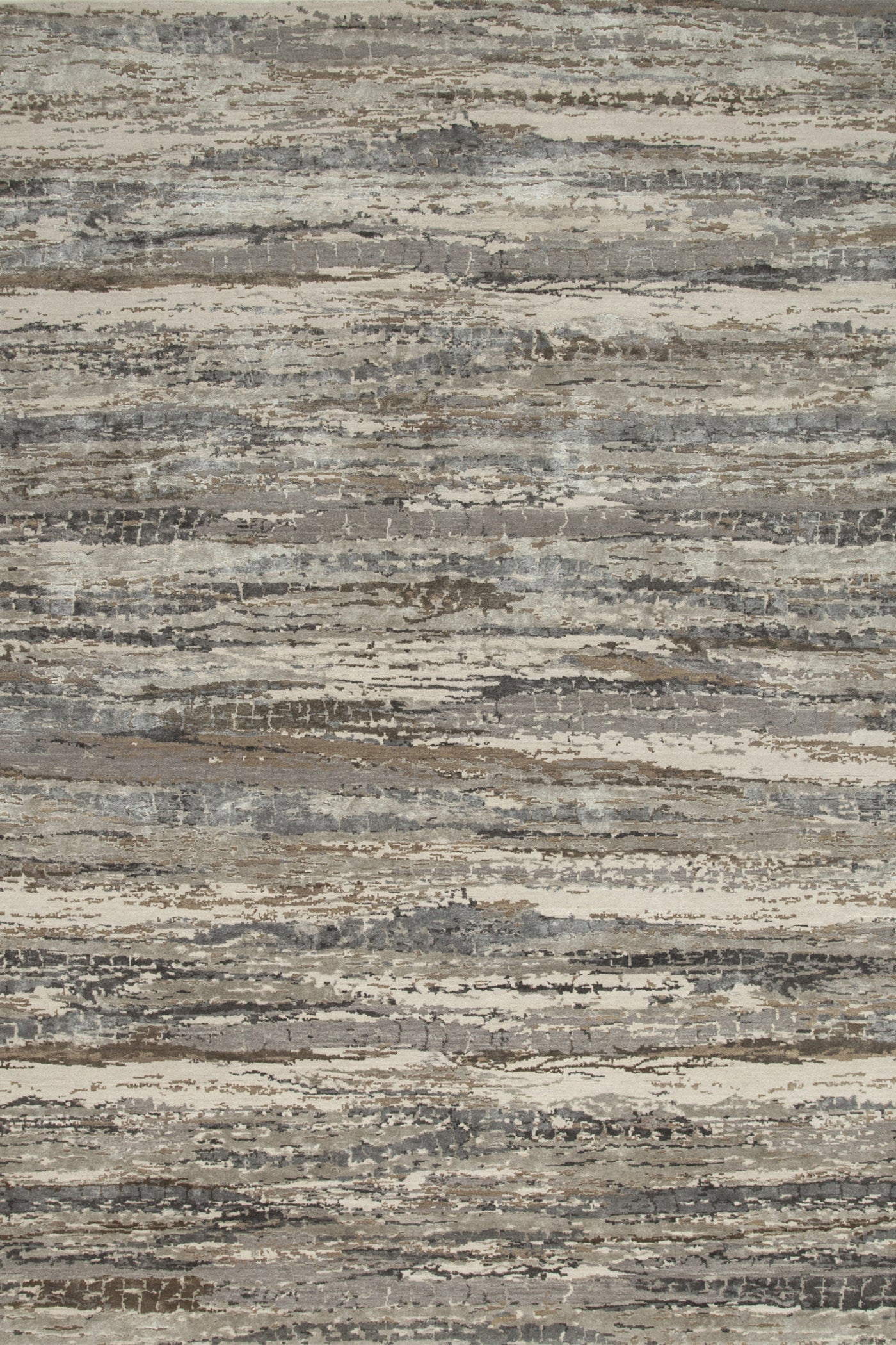 Jaipur Rugs Soft Abstract 2X3 Feet Rug| Antique White & Ashwood Hand Knotted Rug Carpet For Living Room