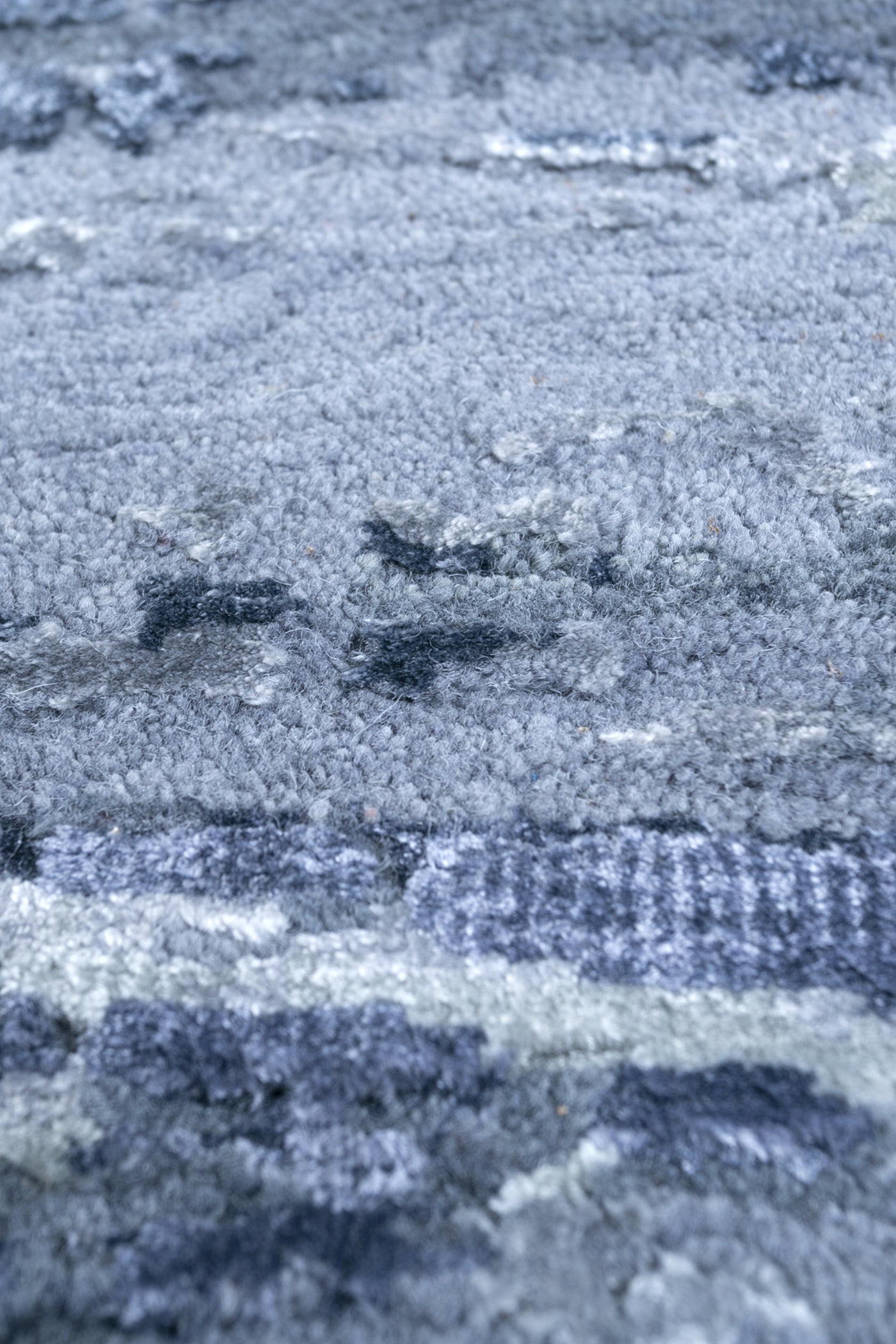 Jaipur Rugs Soft Abstract 5'6X8 Feet Rug| Chicory & Skyline Blue Hand Knotted Rug Carpet For Living Room