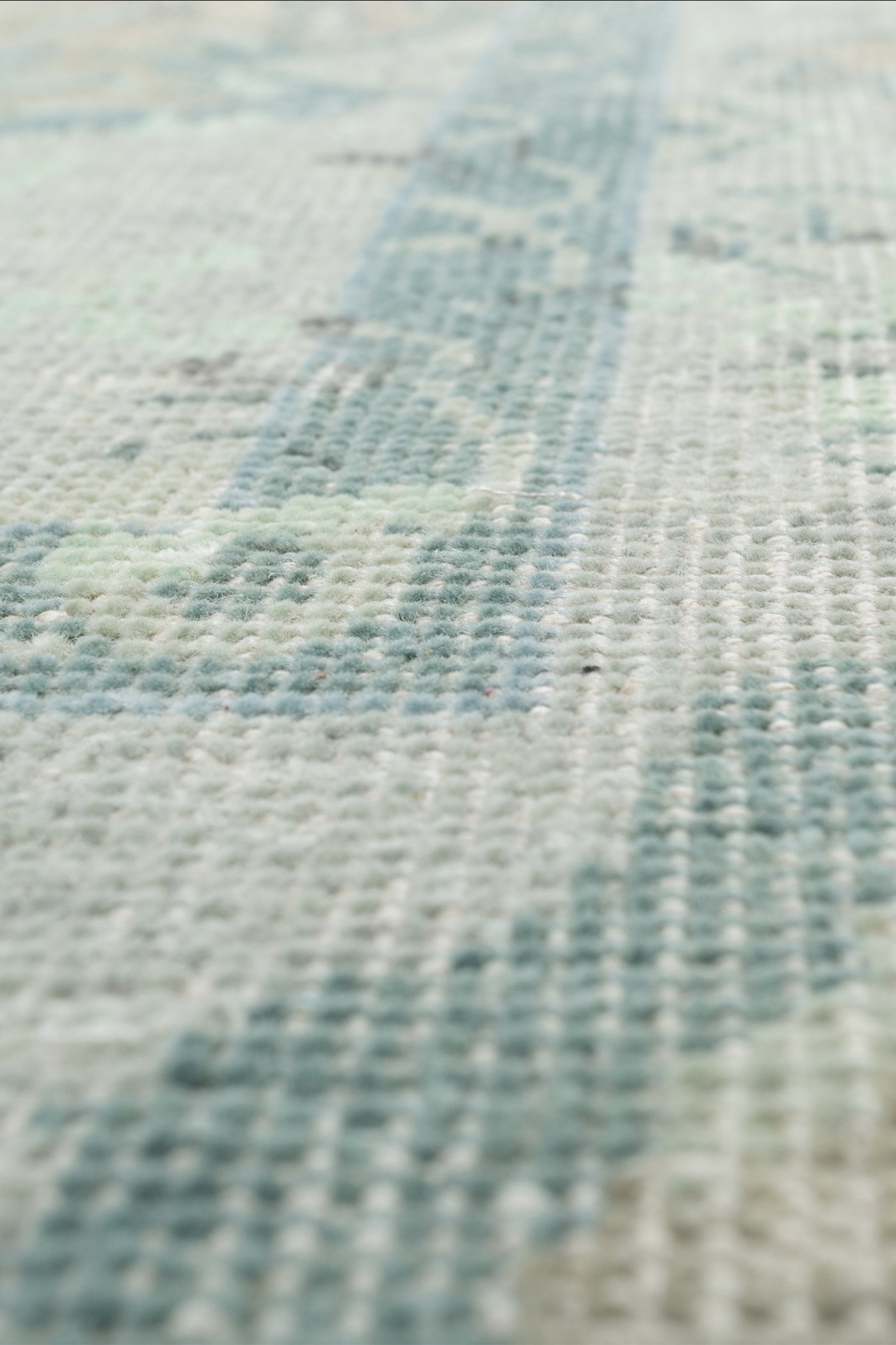 Jaipur Rugs Soft Traditional 5X8 Feet Rug| Sea Blue & Sea Mist Green Hand Knotted Rug Carpet For Living Room