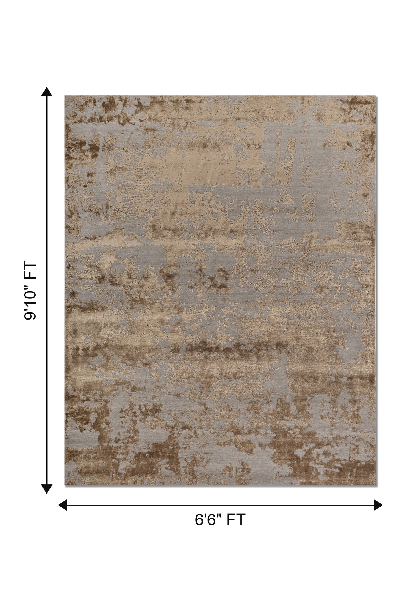 Jaipur Rugs Soft Abstract 6'6X9'10 Feet Rug| Ashwood & Honey Hand Knotted Rug Carpet For Living Room