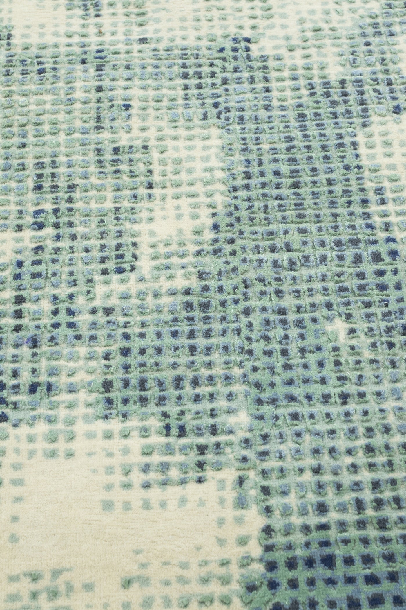 Jaipur Rugs Soft Abstract 5'6X8 Feet Rug| White & Light Sea Mist Hand Knotted Rug Carpet For Living Room