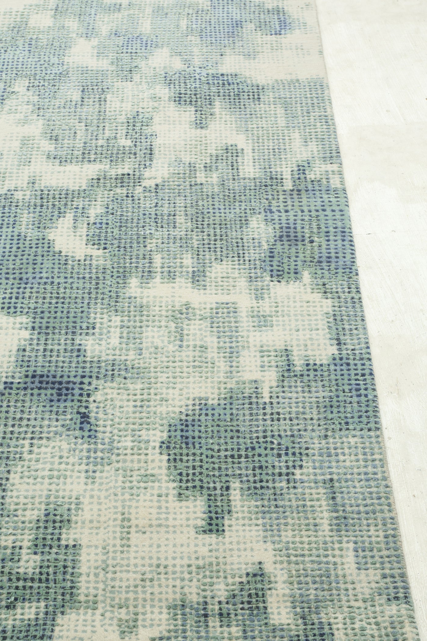 Jaipur Rugs Soft Abstract 5'6X8 Feet Rug| White & Light Sea Mist Hand Knotted Rug Carpet For Living Room