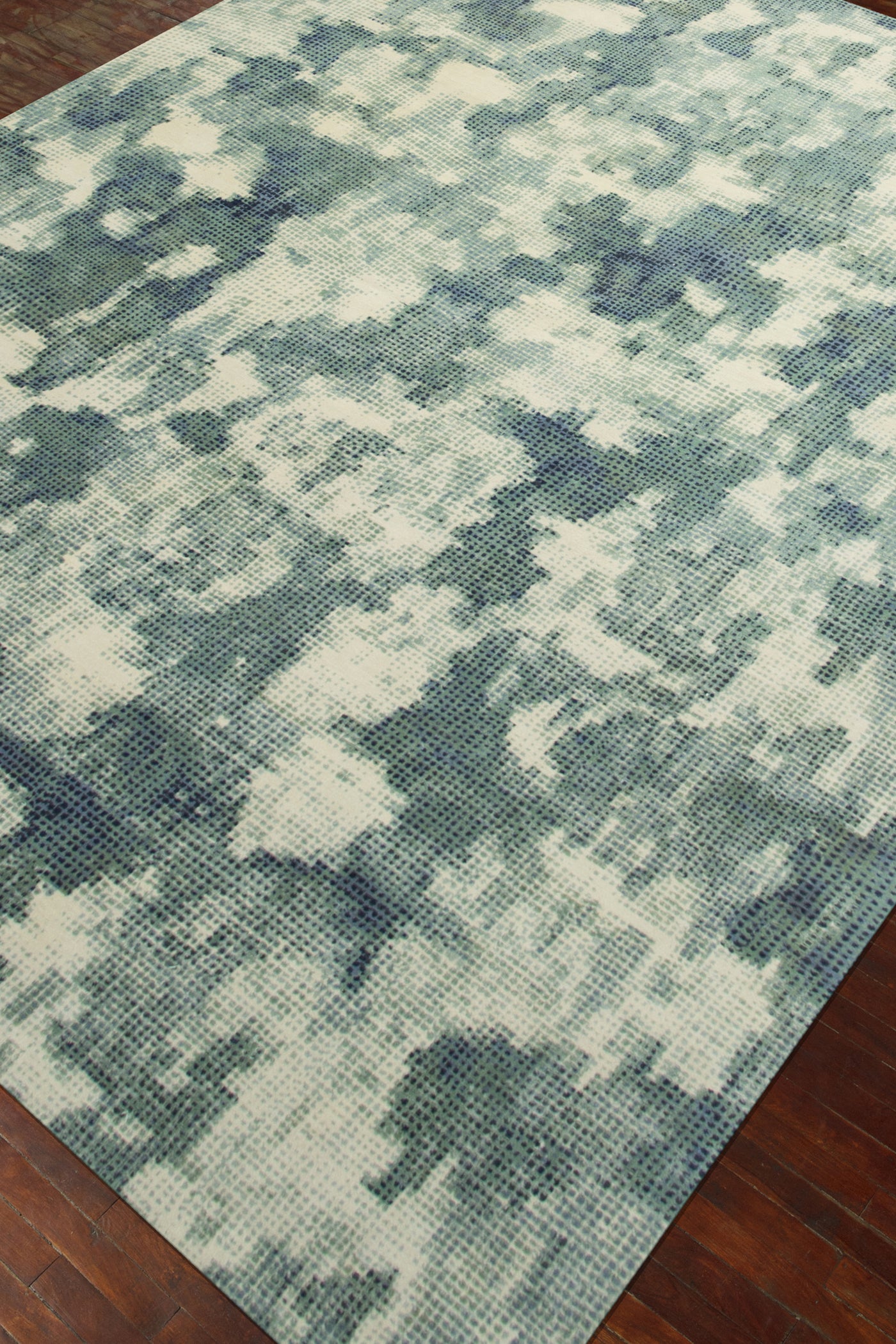 Jaipur Rugs Soft Abstract 5'6X8 Feet Rug| White & Light Sea Mist Hand Knotted Rug Carpet For Living Room