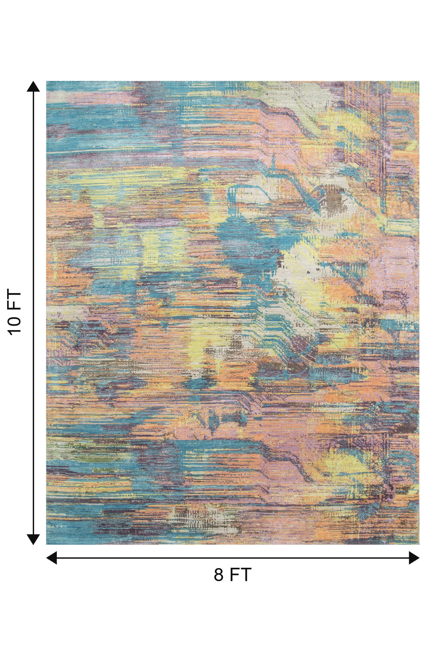 Jaipur Rugs Soft Abstract 8X10 Feet Rug| Capri & Classic Gray Hand Knotted Rug Carpet For Living Room