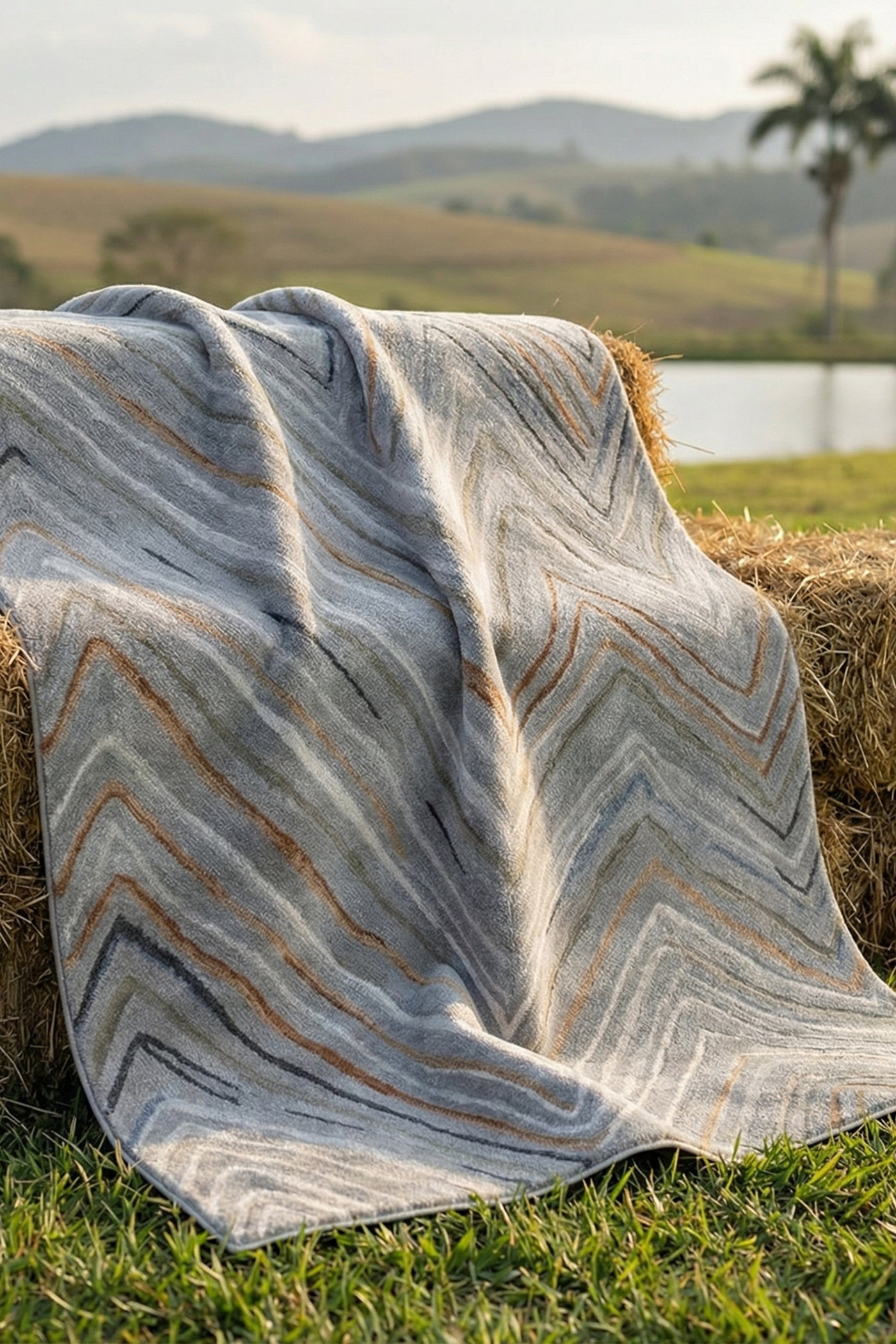 Jaipur Rugs Soft Chevron 5X8 Feet Rug| Ashwood & Dark Taupe Hand Tufted Rug Carpet For Living Room