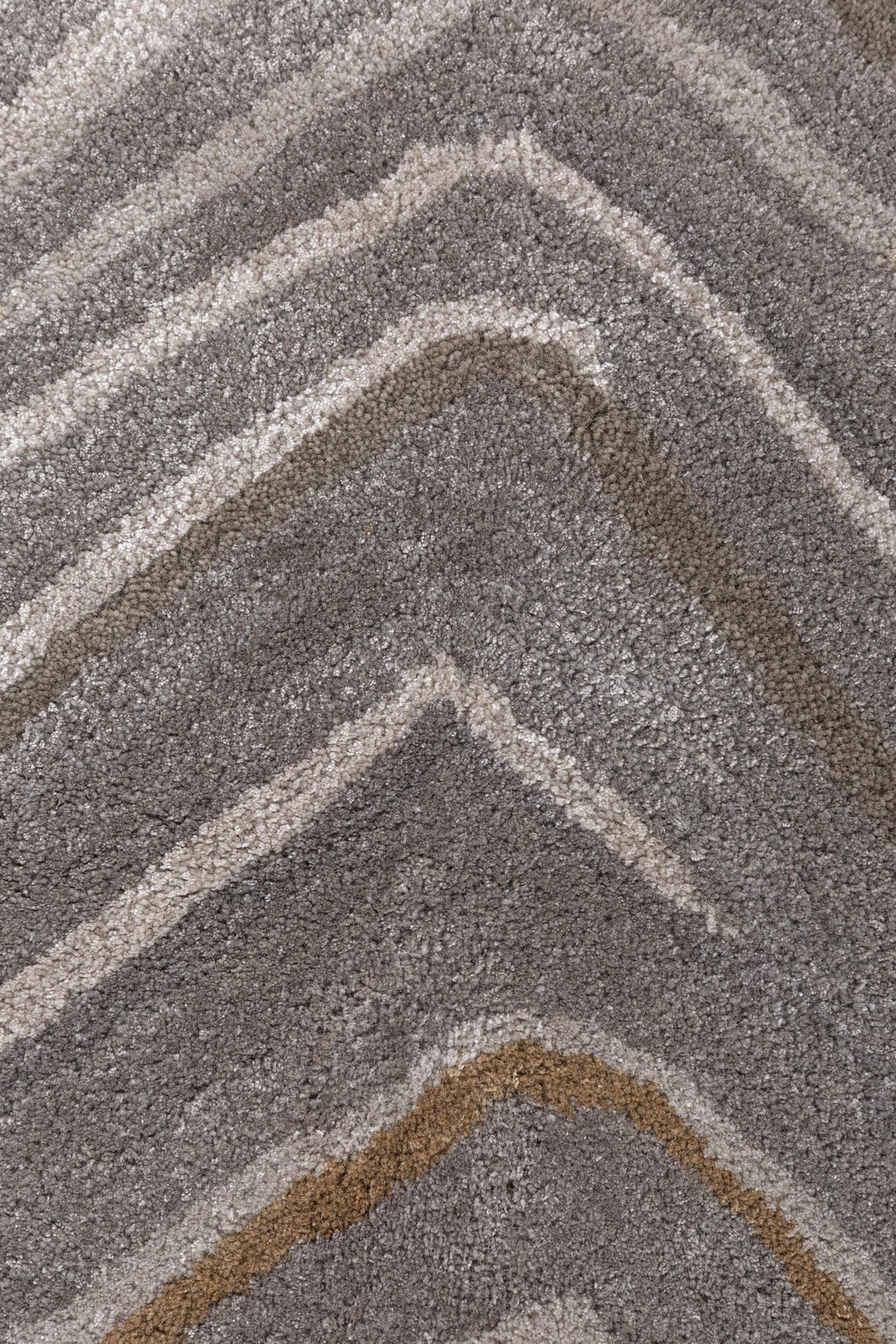 Jaipur Rugs Soft Chevron 5X8 Feet Rug| Ashwood & Dark Taupe Hand Tufted Rug Carpet For Living Room