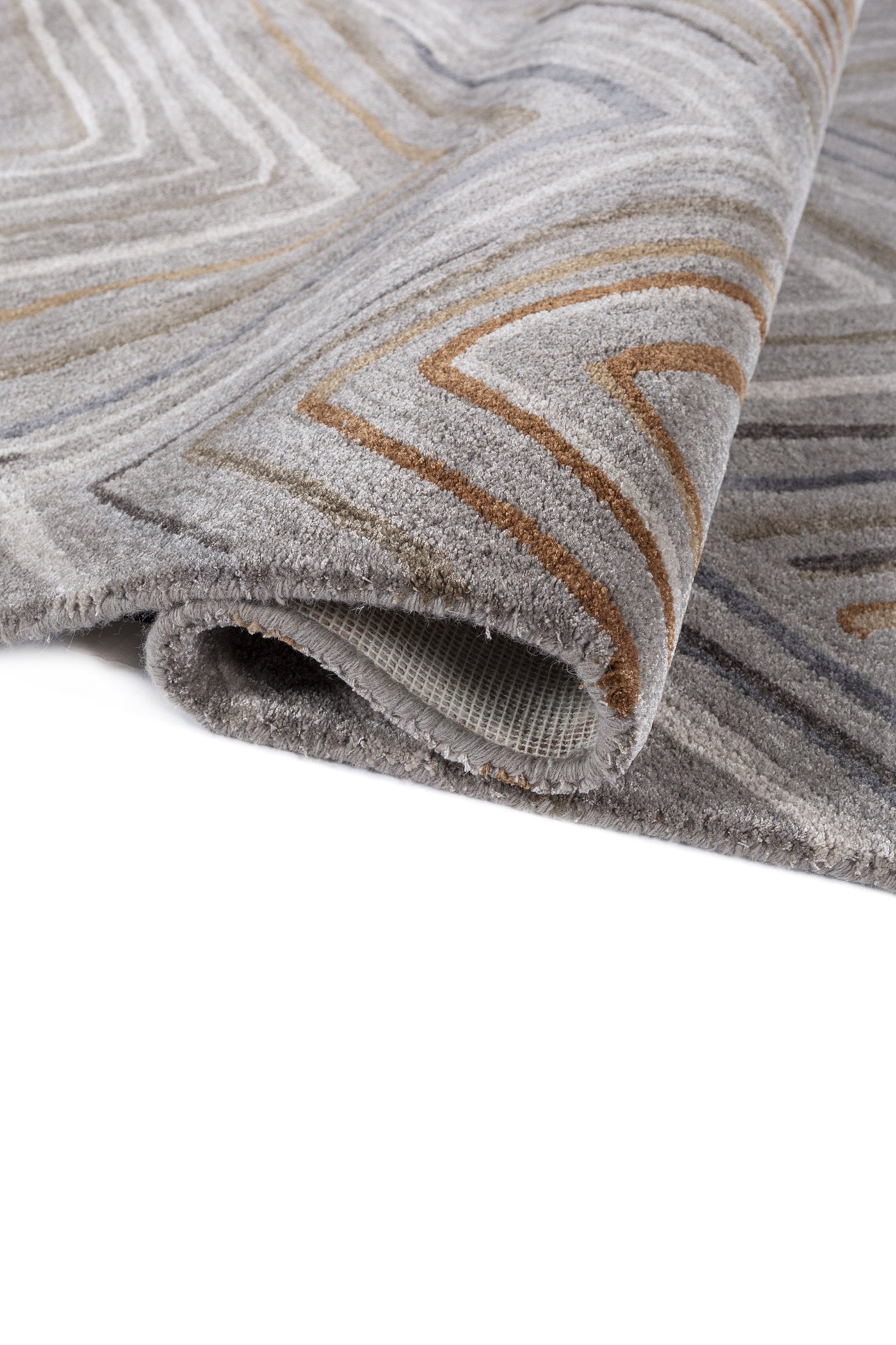 Jaipur Rugs Soft Chevron 5X8 Feet Rug| Ashwood & Dark Taupe Hand Tufted Rug Carpet For Living Room