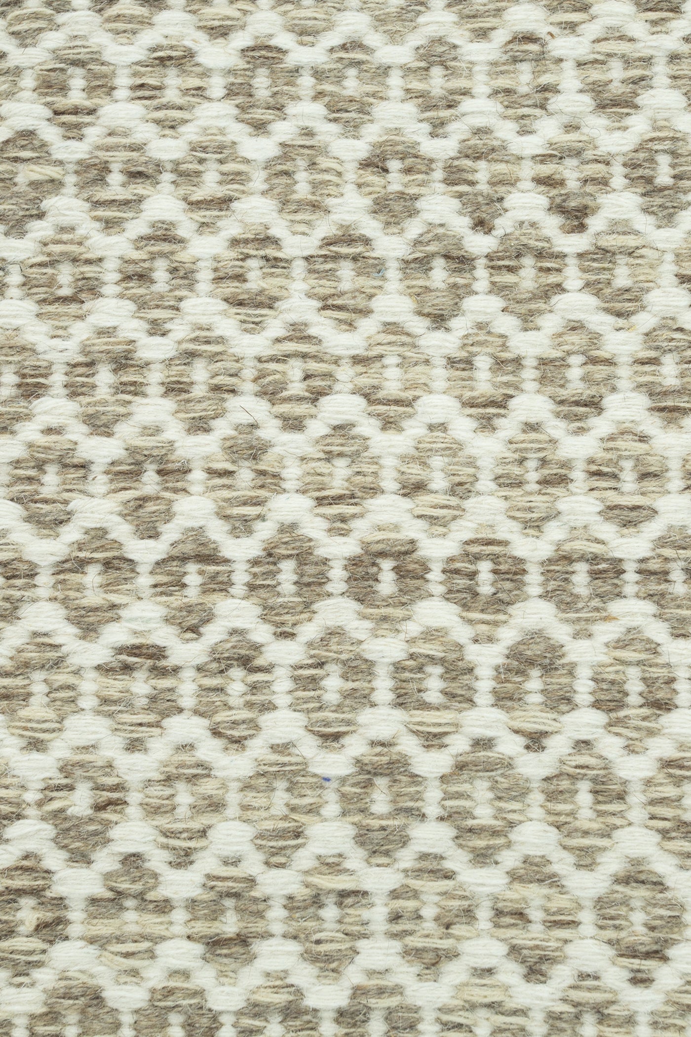 Jaipur Rugs Soft Geomatric 7'10X9'10 Feet Rug| Medium Brown & White Hand Knotted Dhurrie Carpet For Living Room