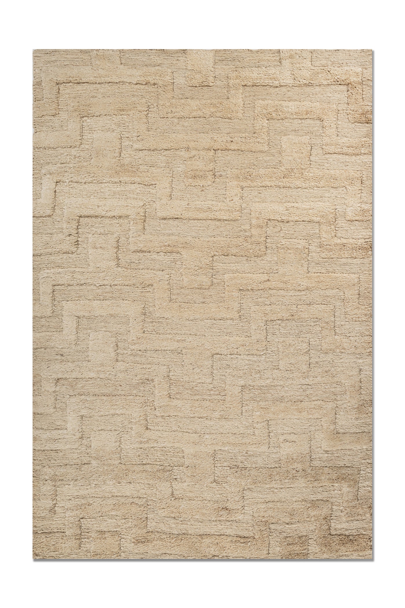 Jaipur Rugs Soft Textured 6X9 Feet Rug| Cloud White Hand Knotted Rug Carpet For Living Room