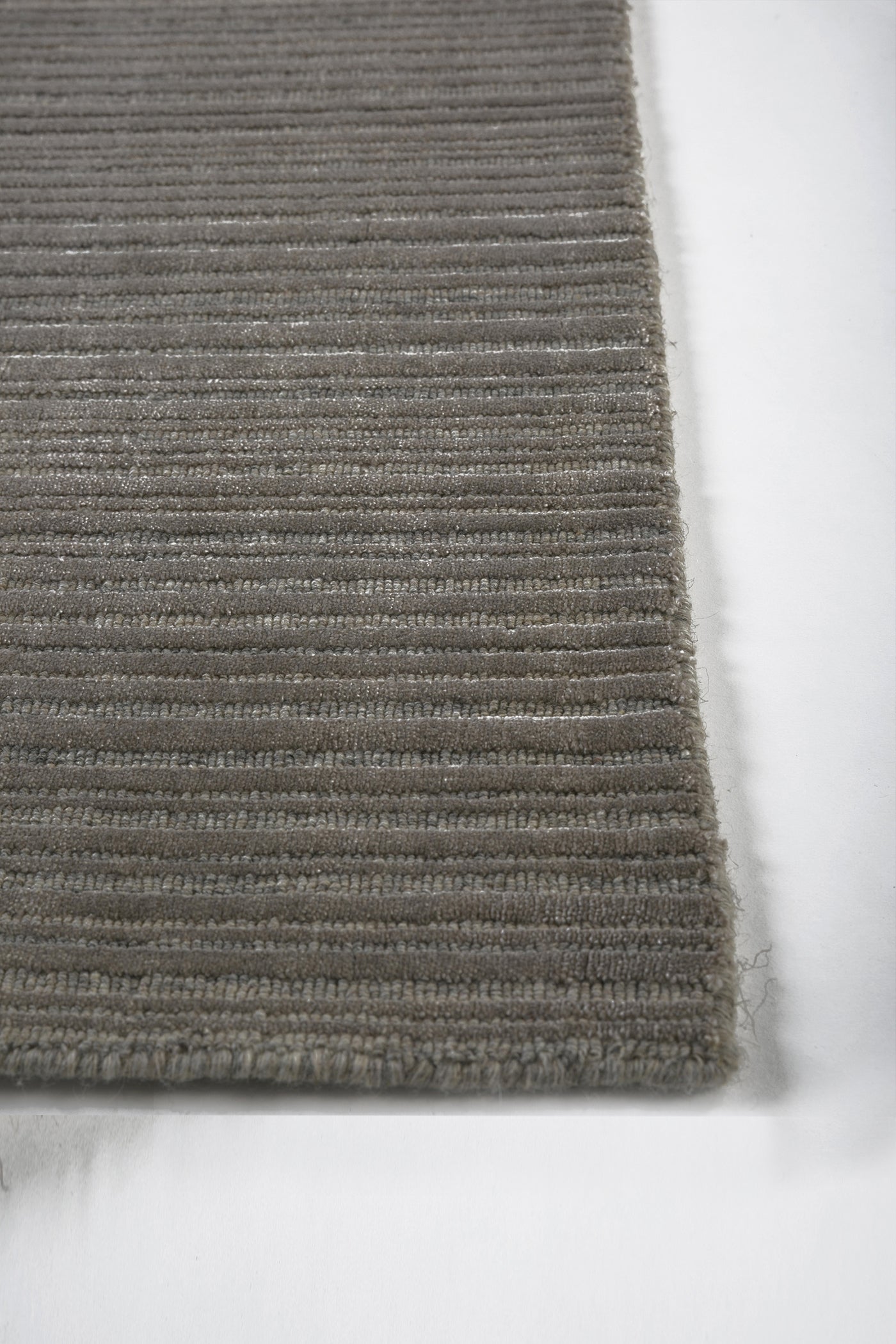 Jaipur Rugs Soft Striped 5X8 Feet Rug| Silver Gray & Natural Gray Handloom Rug Carpet For Living Room
