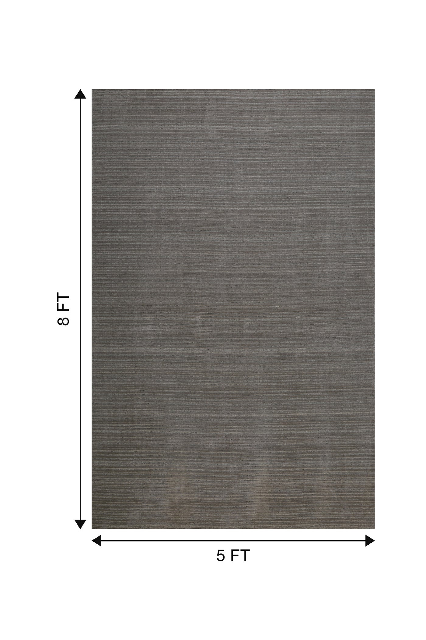Jaipur Rugs Soft Striped 5X8 Feet Rug| Silver Gray & Natural Gray Handloom Rug Carpet For Living Room