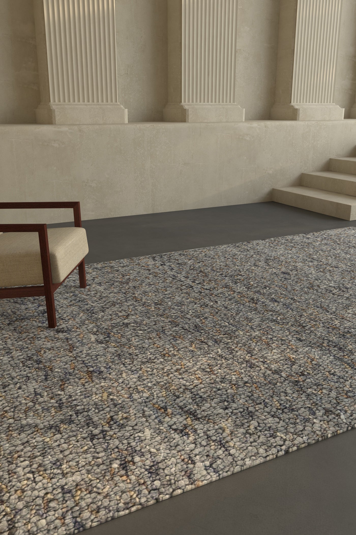 Jaipur Rugs Soft Textured 5X8 Feet Rug| Light Smoke Gray & Natural Mushroom Hand Knotted Dhurrie Carpet For Living Room