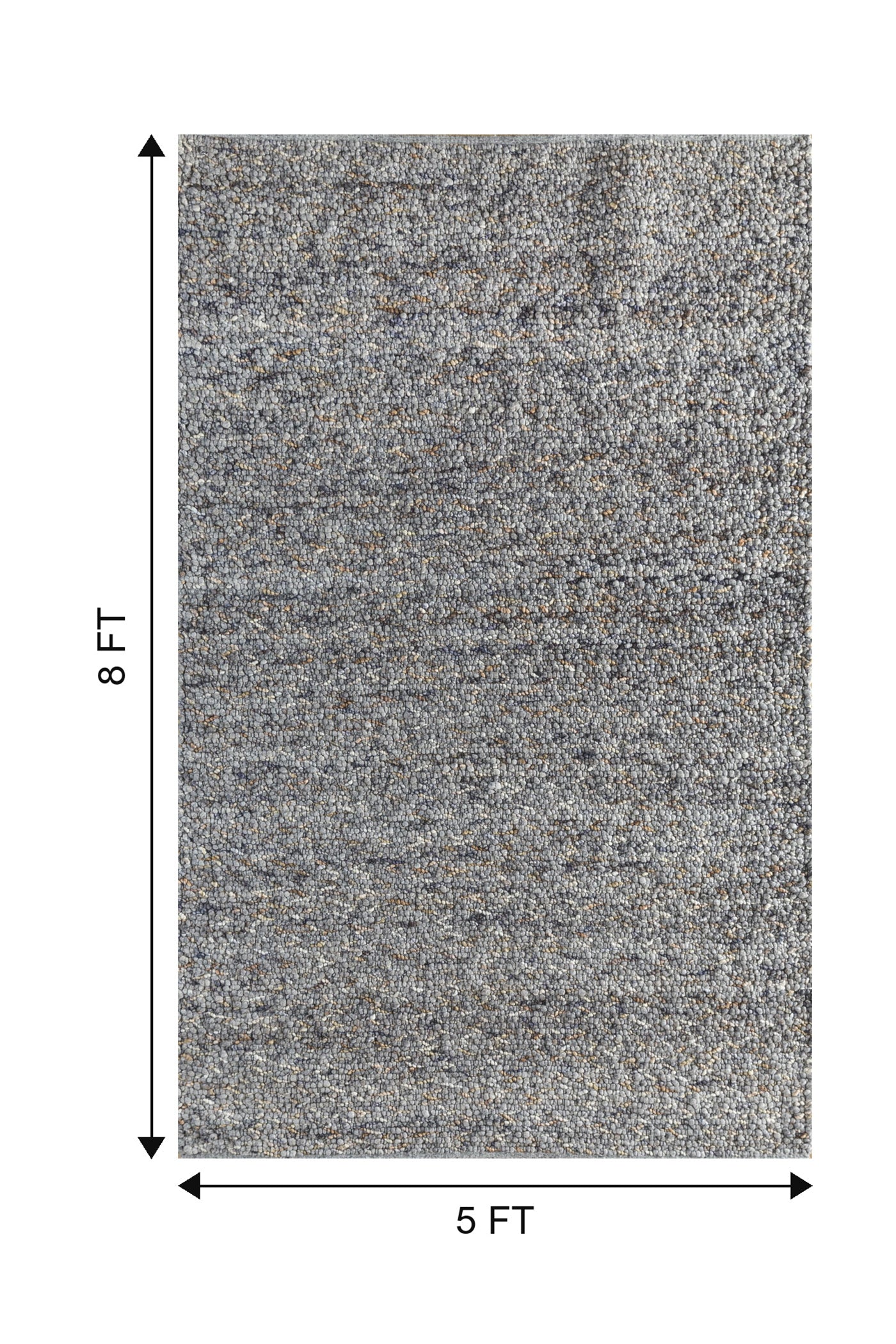 Jaipur Rugs Soft Textured 5X8 Feet Rug| Light Smoke Gray & Natural Mushroom Hand Knotted Dhurrie Carpet For Living Room