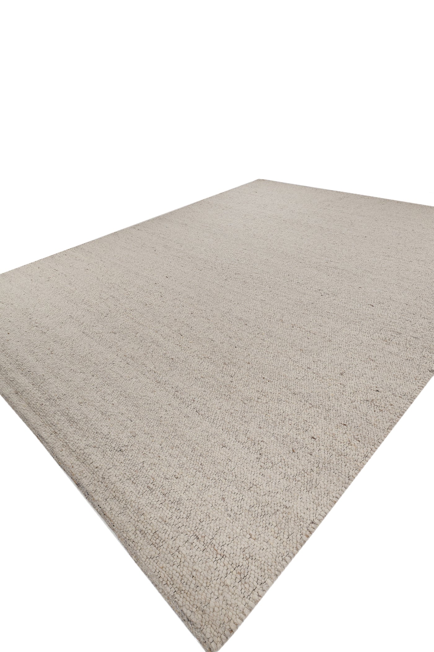 Jaipur Rugs Soft Basketweave 5X8 Feet Rug| Creamy White Hand Knotted Dhurrie Carpet For Living Room