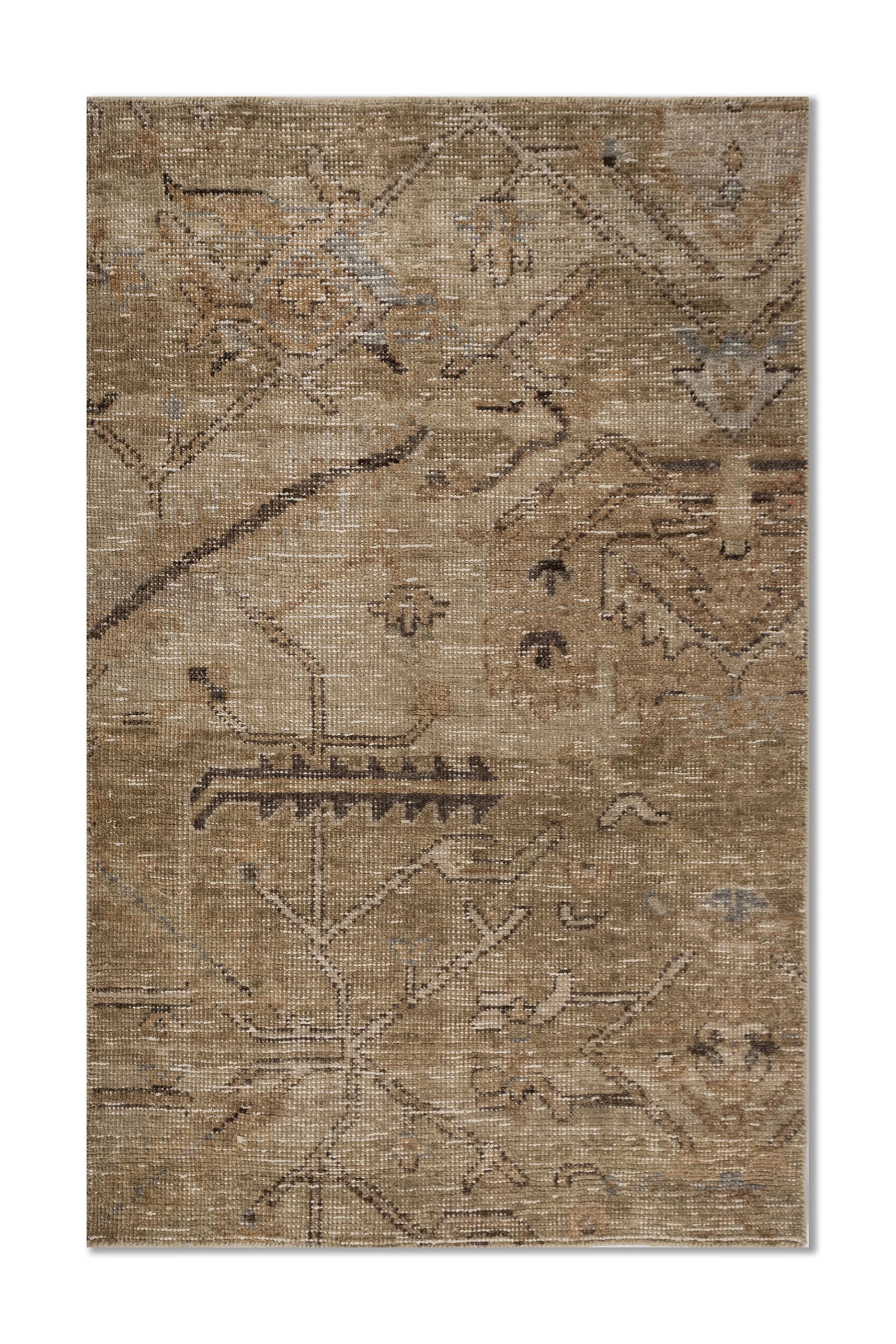 Jaipur Rugs Soft Traditional 8X10 Feet Rug| Sand & Spice Brown Hand Knotted Rug Carpet For Living Room