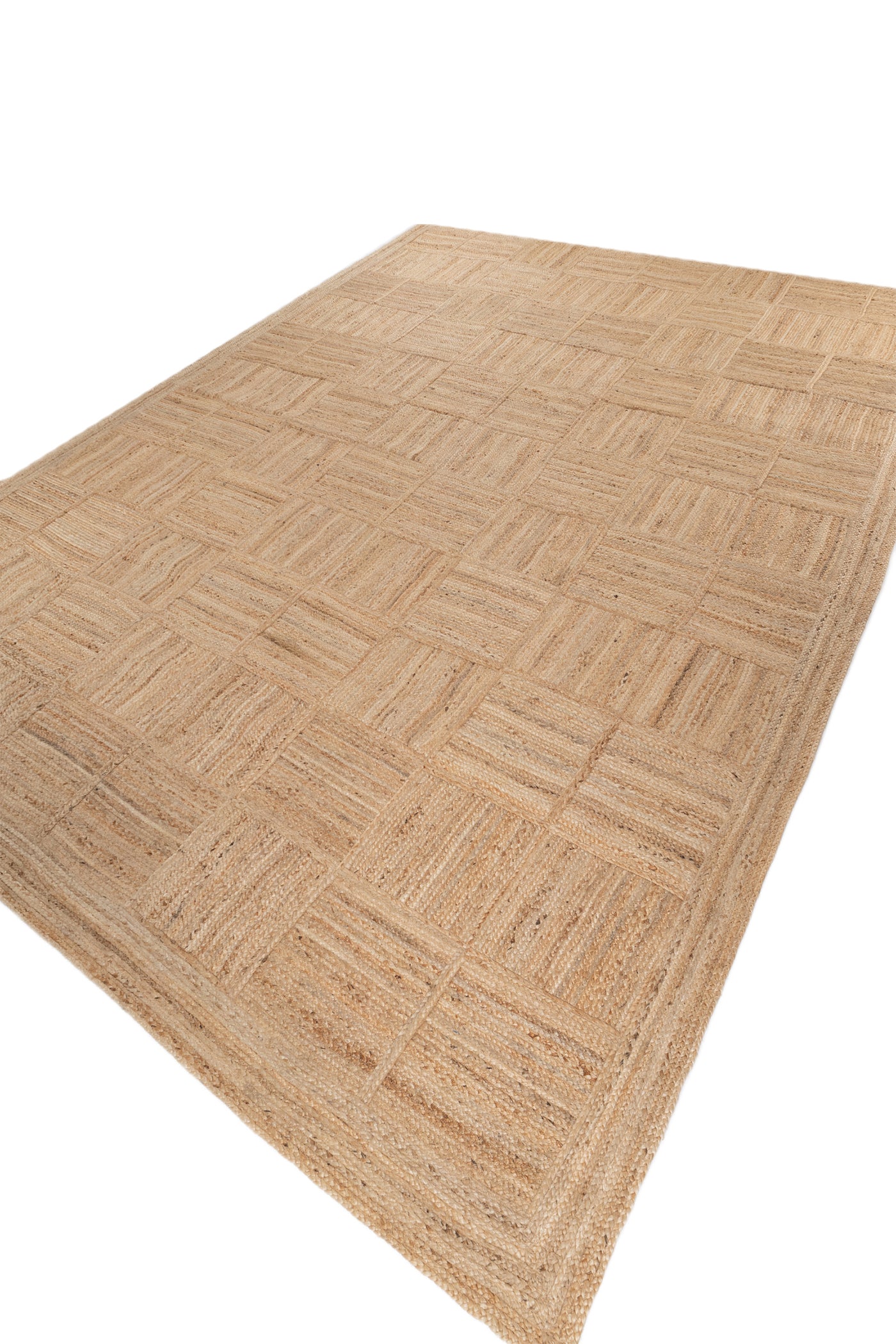Jaipur Rugs Soft Geomatric Basketweave 4X6 Feet Rug| Natural Hand Knotted Dhurrie Carpet For Living Room
