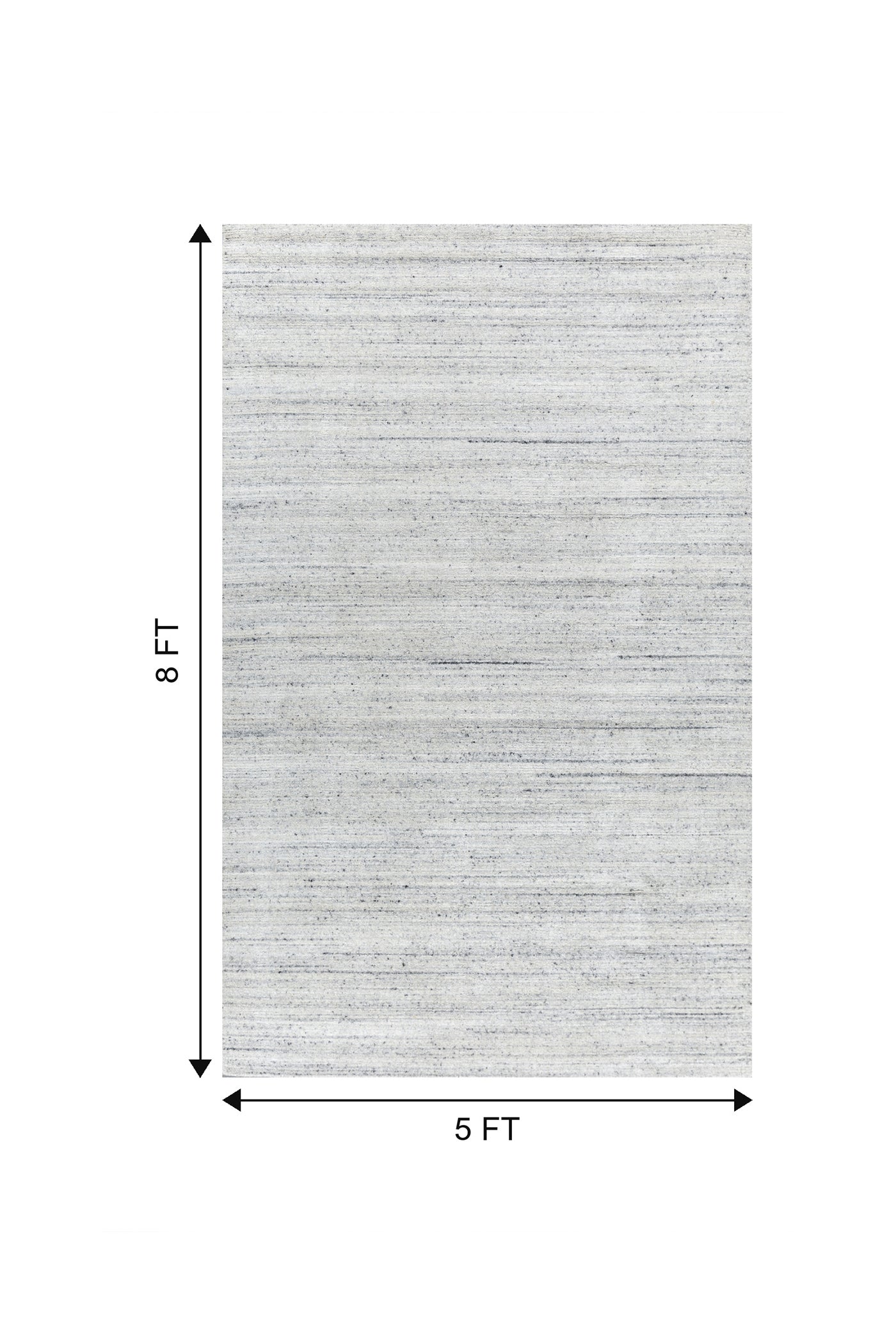 Jaipur Rugs Soft Abstract 5X8 Feet Rug| Natural White Handloom Rug Carpet For Living Room