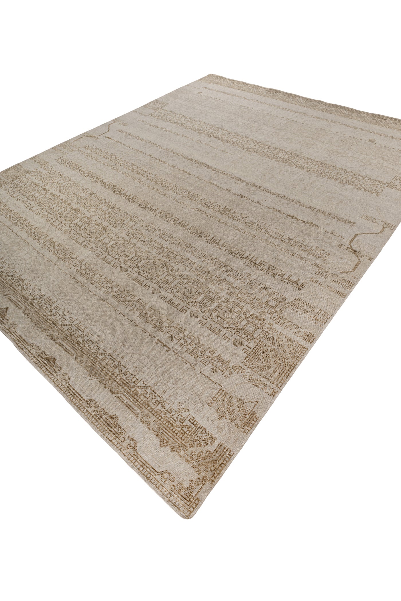 Jaipur Rugs Soft Oriental 4X6 Feet Rug| White & Dark Ivory Hand Knotted Rug Carpet For Living Room