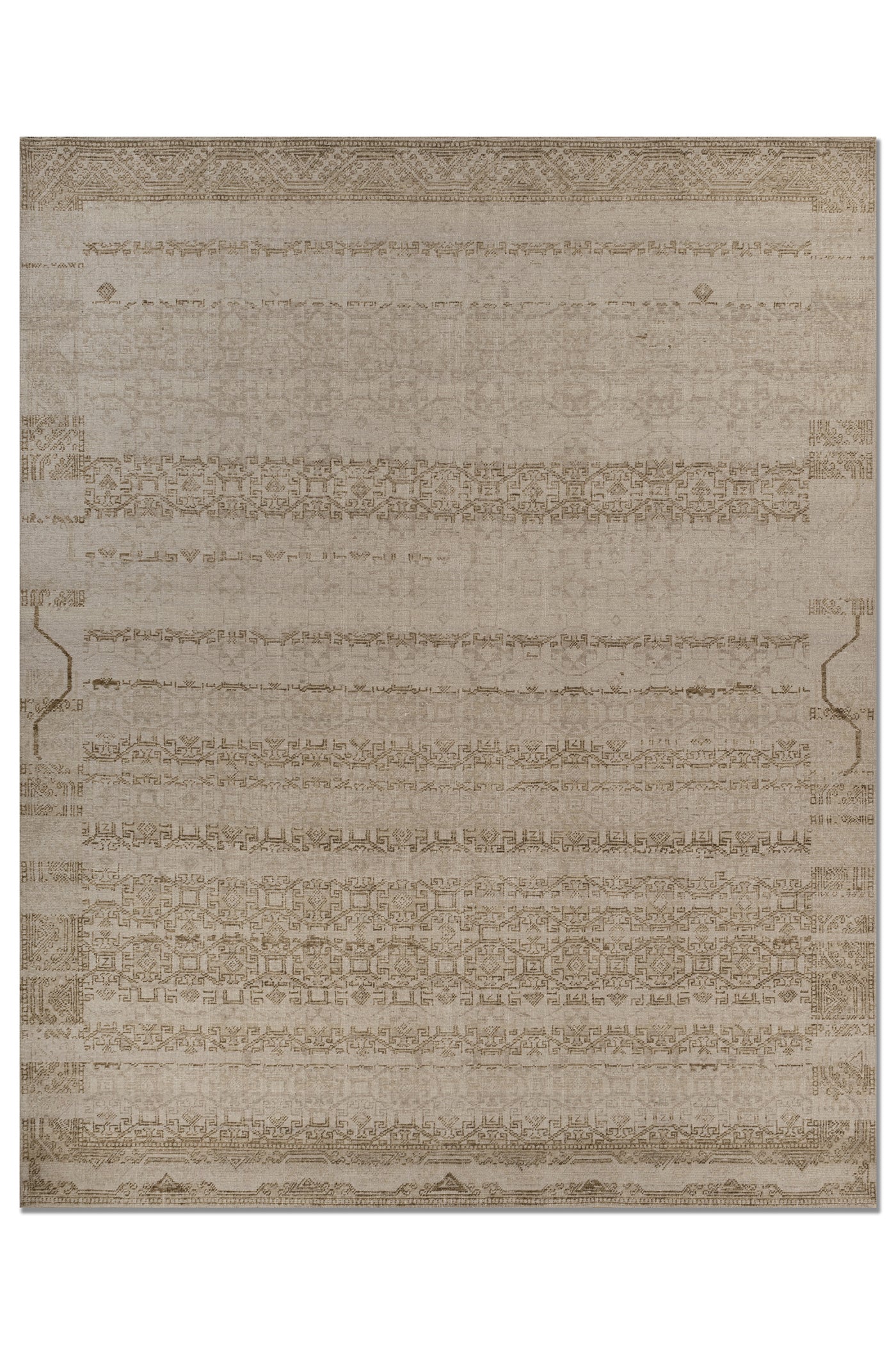 Jaipur Rugs Soft Oriental 4X6 Feet Rug| White & Dark Ivory Hand Knotted Rug Carpet For Living Room