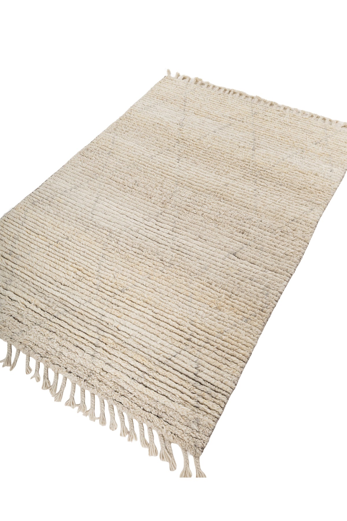 Jaipur Rugs Soft Abstract 6X9 Feet Rug| Natural White & Natural Ivory Hand Knotted Rug Carpet For Living Room