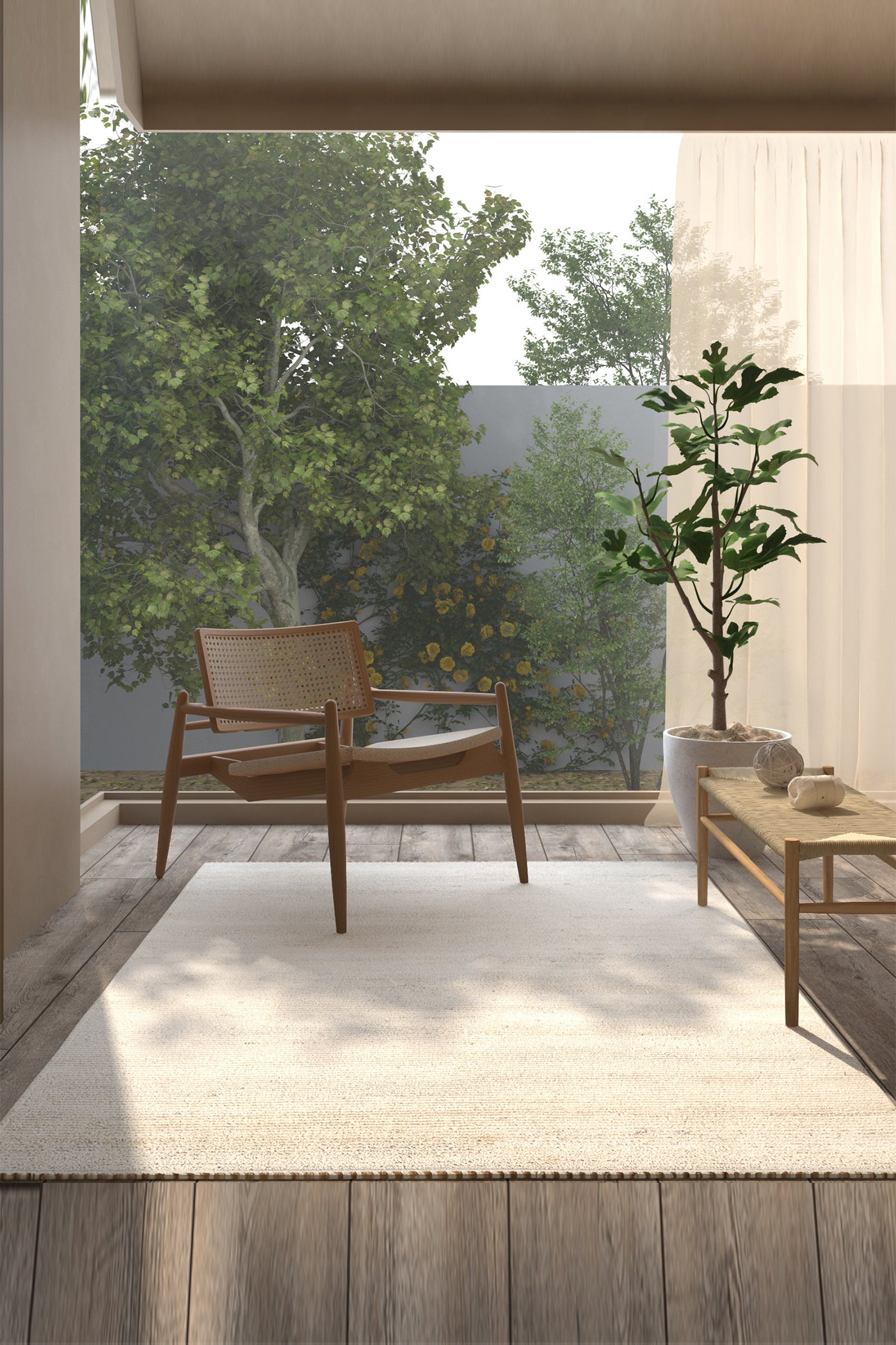 Jaipur Rugs Soft Abstract 6X9 Feet Rug| Natural White Hand Knotted Rug Carpet For Living Room