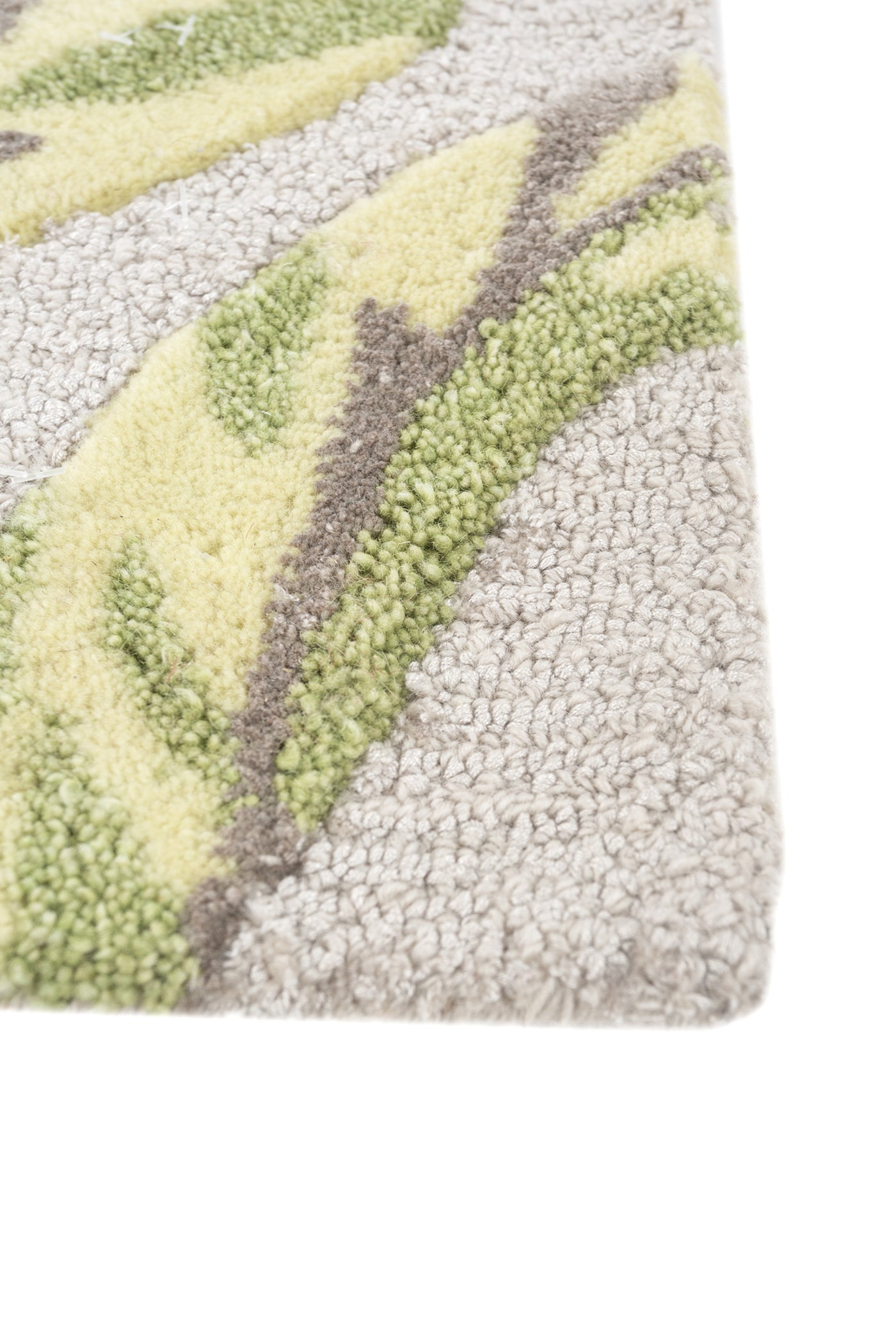 Jaipur Rugs Soft Botanical 6X9 Feet Rug| Antique White & Sea Mist Green Hand Tufted Rug Carpet For Living Room