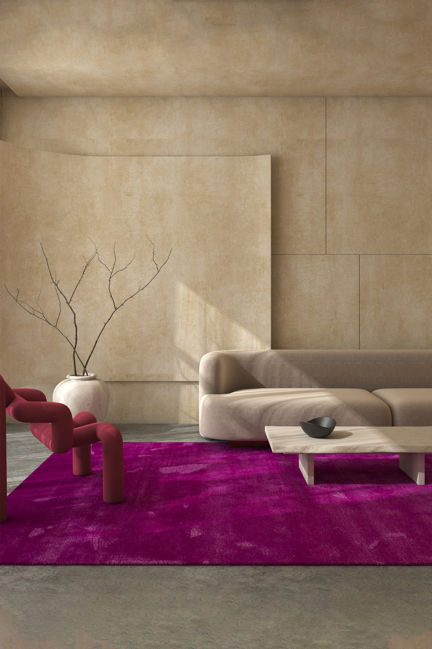 Jaipur Rugs Soft Textured 6X9 Feet Rug| Purple Orchid Hand Tufted Rug Carpet For Living Room