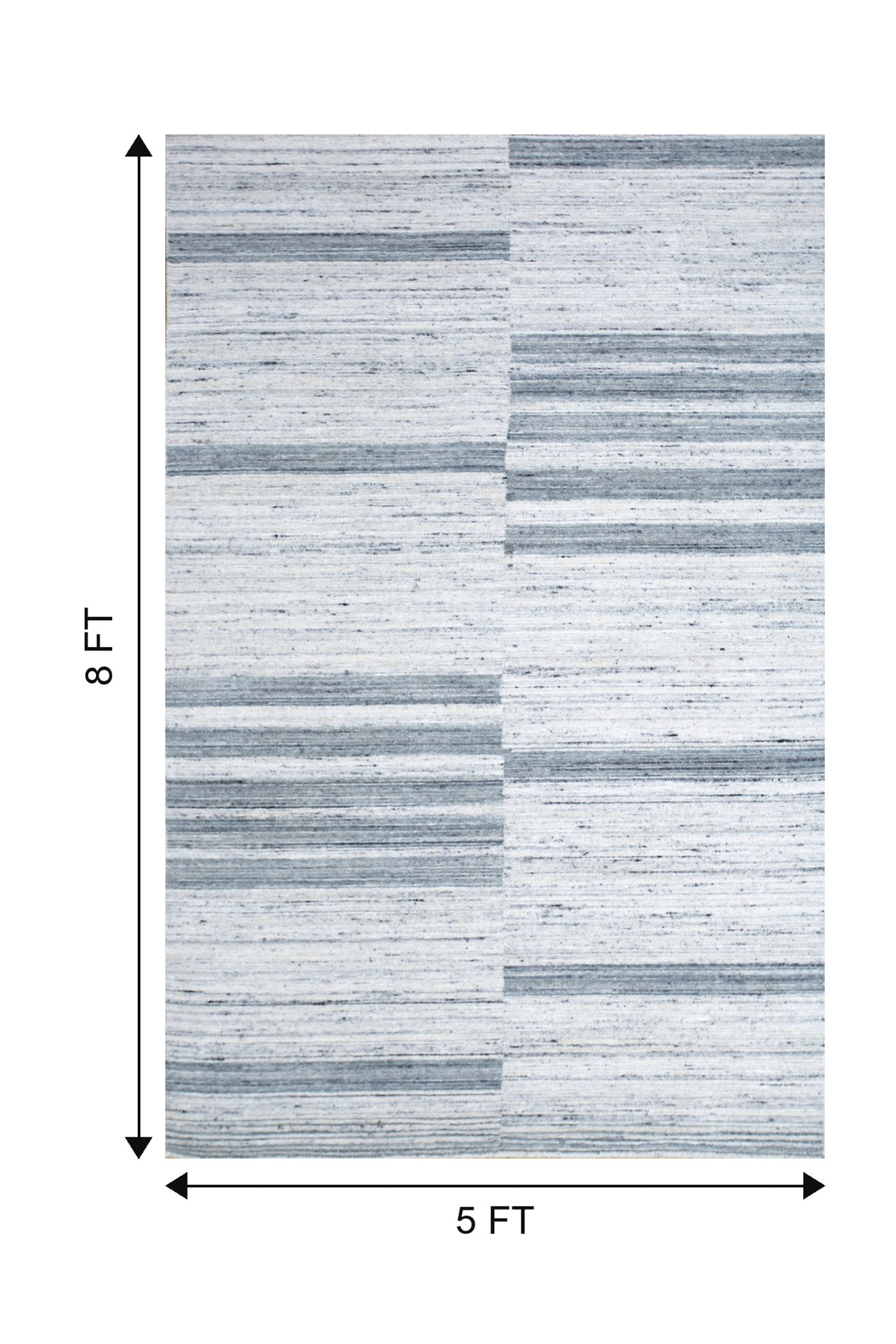Jaipur Rugs Soft Abstract 5X8 Feet Rug| Natural White Handloom Rug Carpet For Living Room