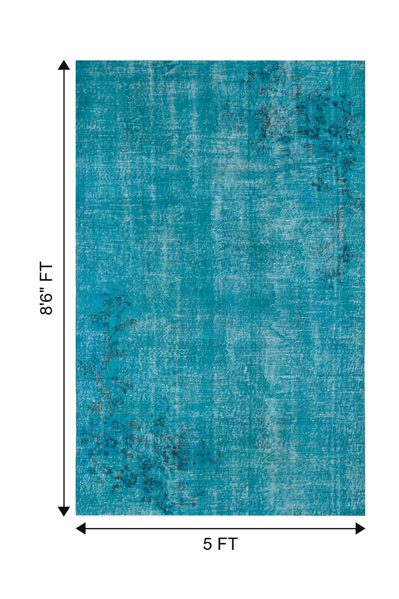 Jaipur Rugs Soft Distressed Medallion 5X8'6 Feet Rug| Capri Hand Knotted Rug Carpet For Living Room