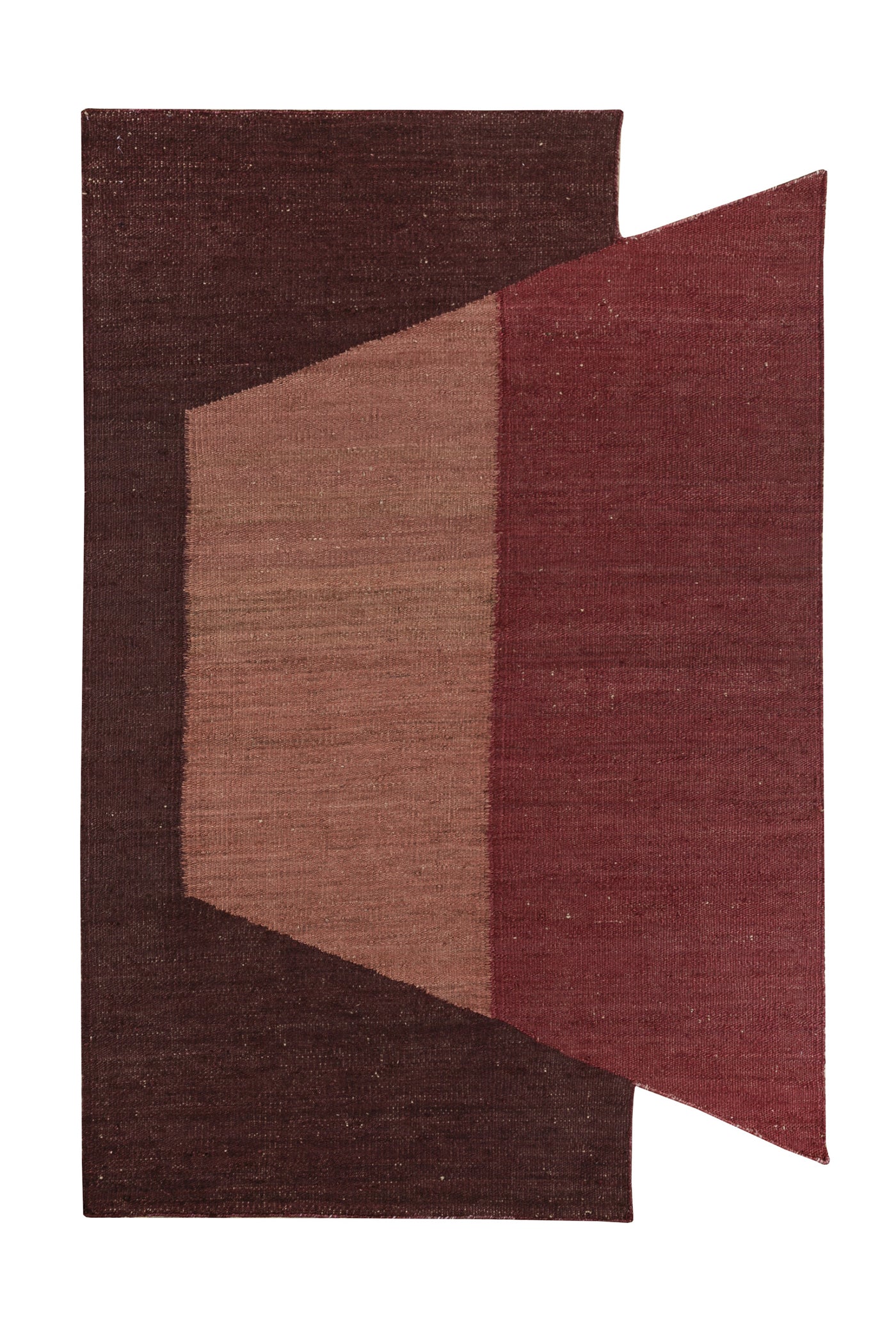 Jaipur Rugs Soft Abstract 6X9 Feet Rug| Tibetan Red & American Beauty Hand Knotted Dhurrie Carpet For Living Room