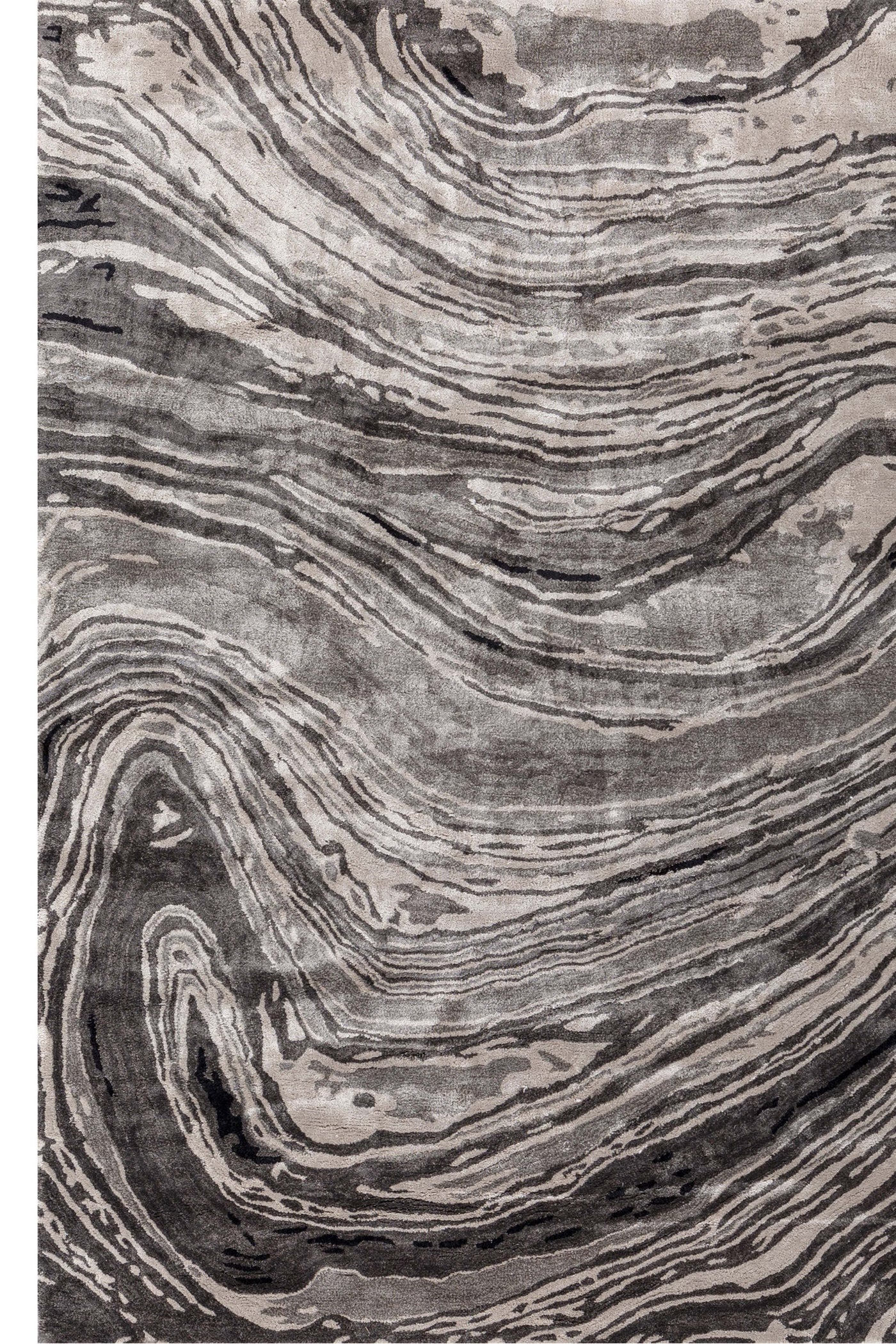 Jaipur Rugs Soft Marble 4X6 Feet Rug| Medium Gray & Liquorice Hand Tufted Rug Carpet For Living Room