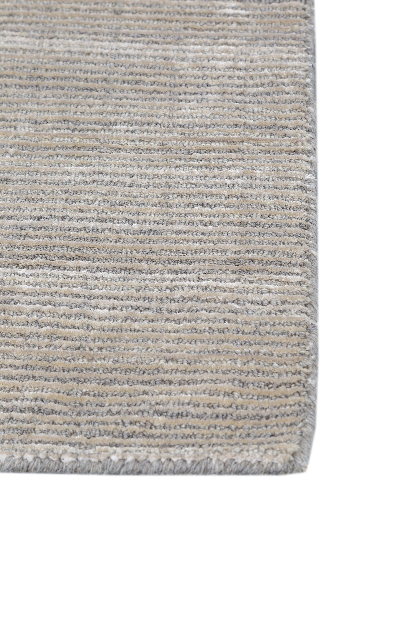 Jaipur Rugs Soft Basket Weave Striped 4X6 Feet Rug| White & Natural White Handloom Rug Carpet For Living Room