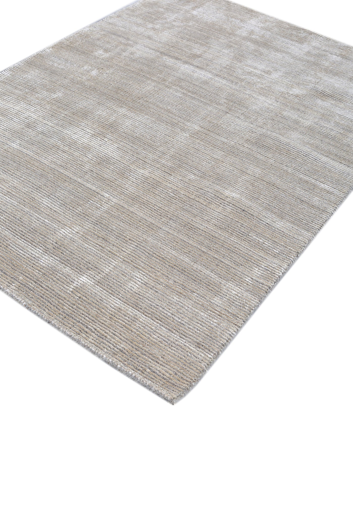 Jaipur Rugs Soft Basket Weave Striped 4X6 Feet Rug| White & Natural White Handloom Rug Carpet For Living Room
