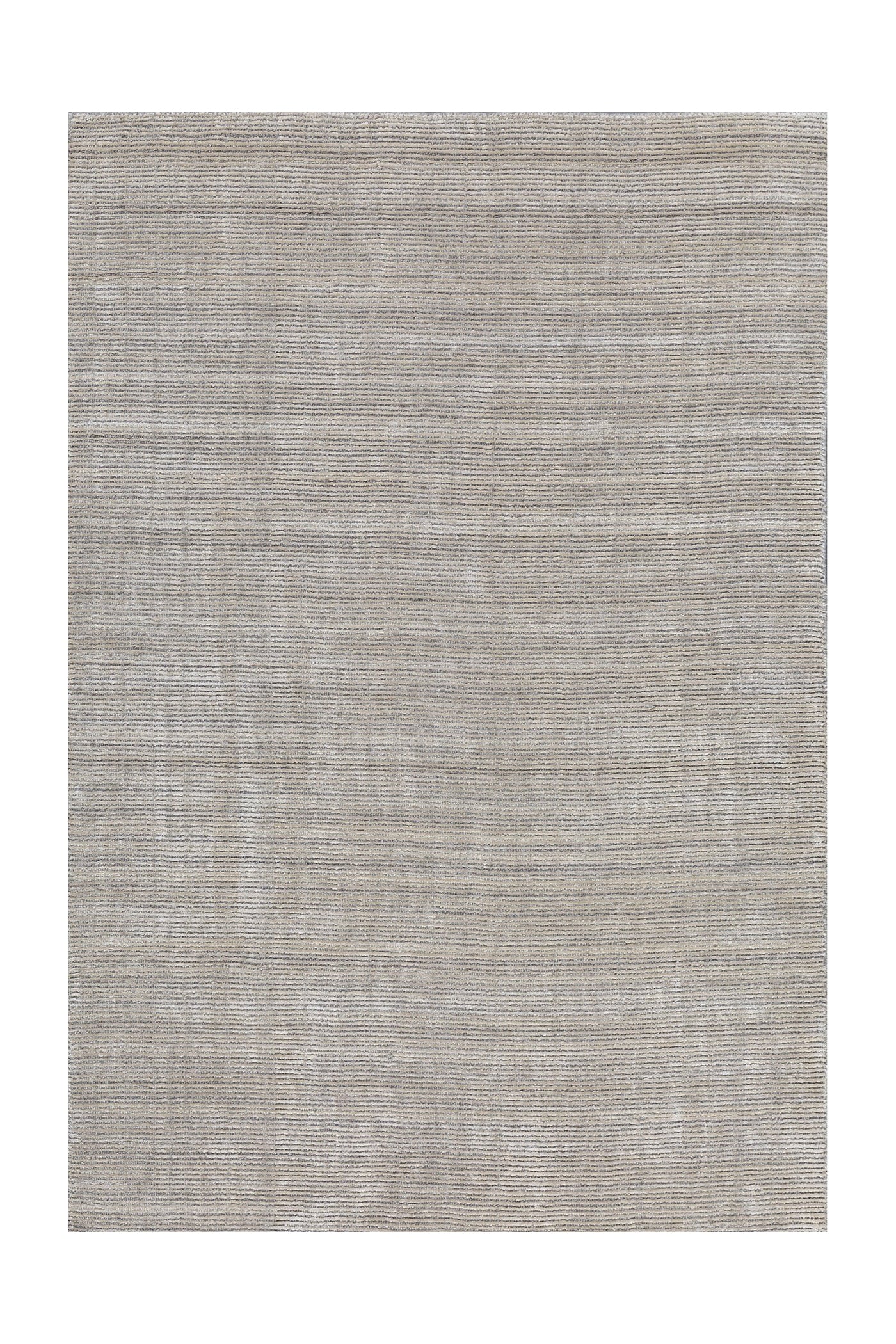 Jaipur Rugs Soft Basket Weave Striped 4X6 Feet Rug| White & Natural White Handloom Rug Carpet For Living Room