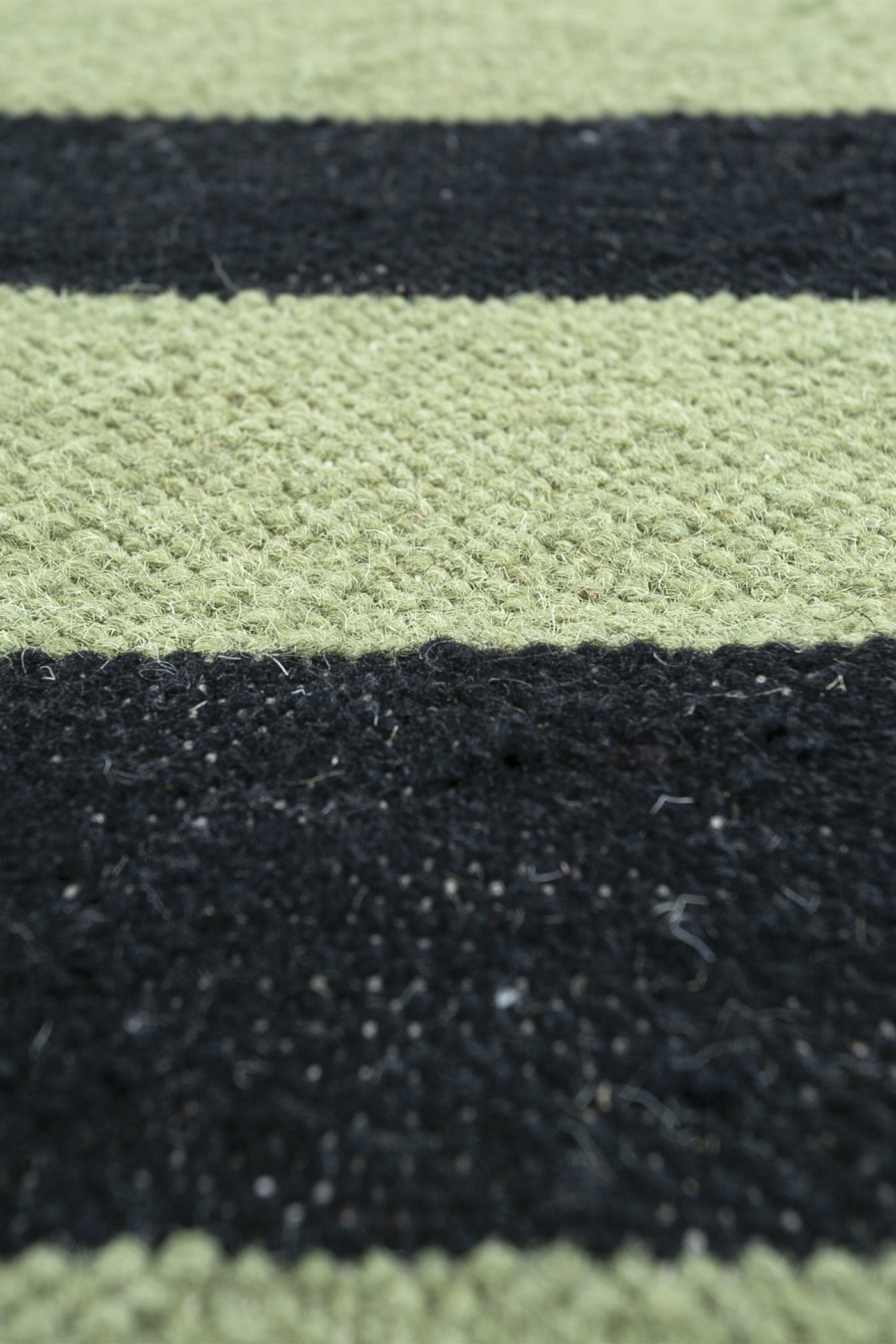 Jaipur Rugs Soft Striped 5X8 Feet Rug| Spinach Green & Ebony Hand Knotted Dhurrie Carpet For Living Room