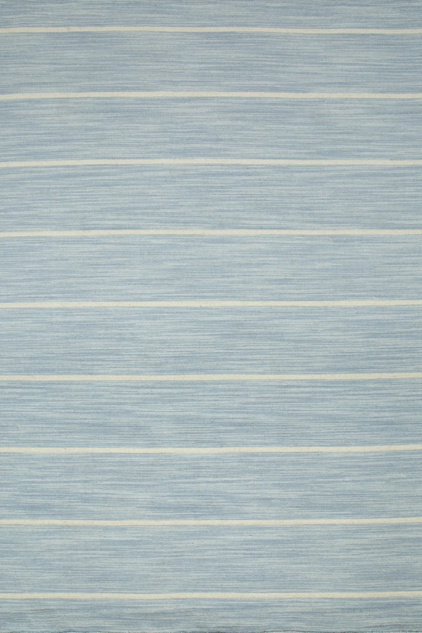 Jaipur Rugs Soft Striped 6X9 Feet Rug| Porcelain Blue & White Ice Hand Knotted Dhurrie Carpet For Living Room