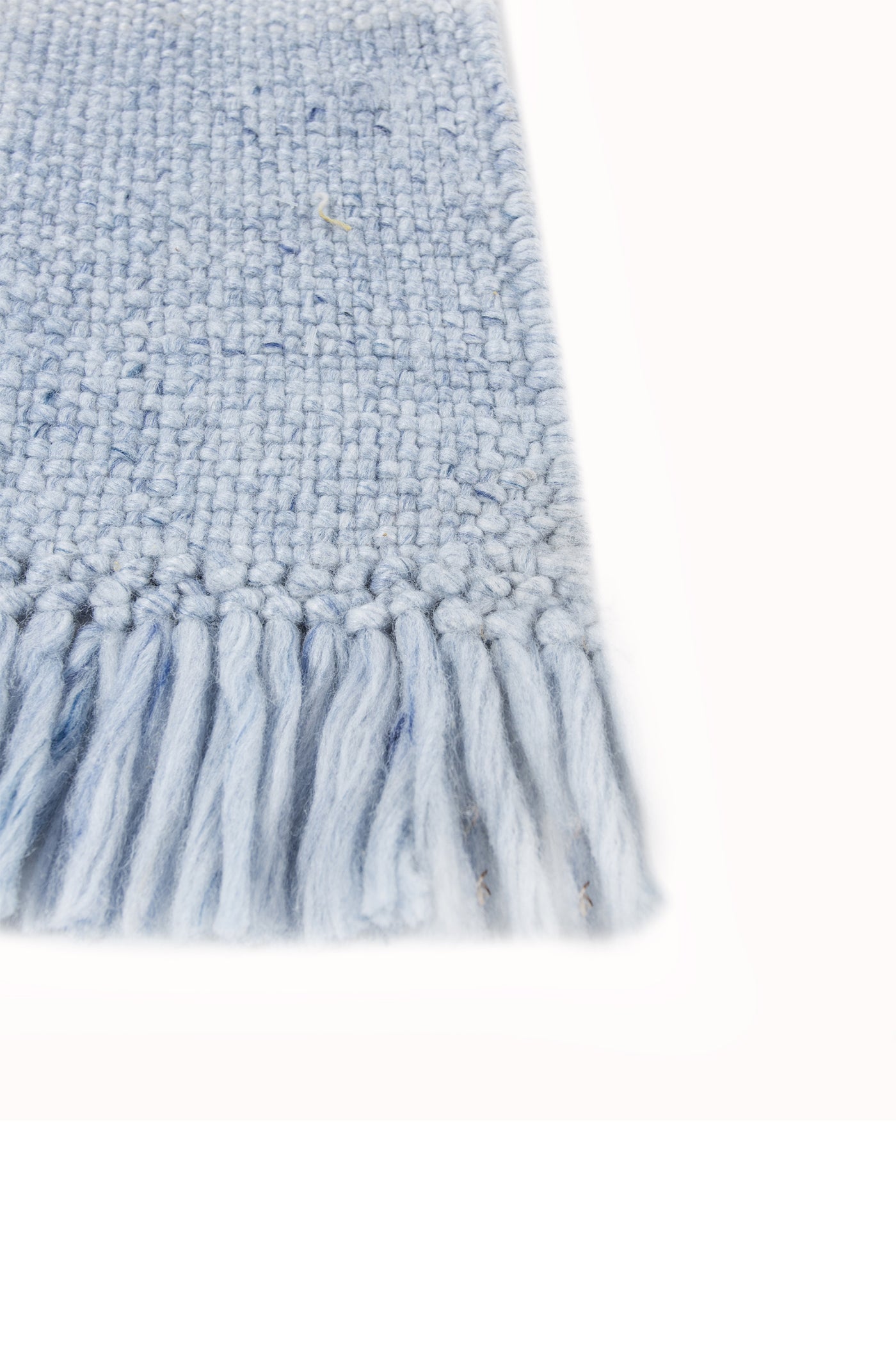 Jaipur Rugs Soft Checkered 9X12 Feet Rug| Silver Lake Blue & White Hand Knotted Dhurrie Carpet For Living Room