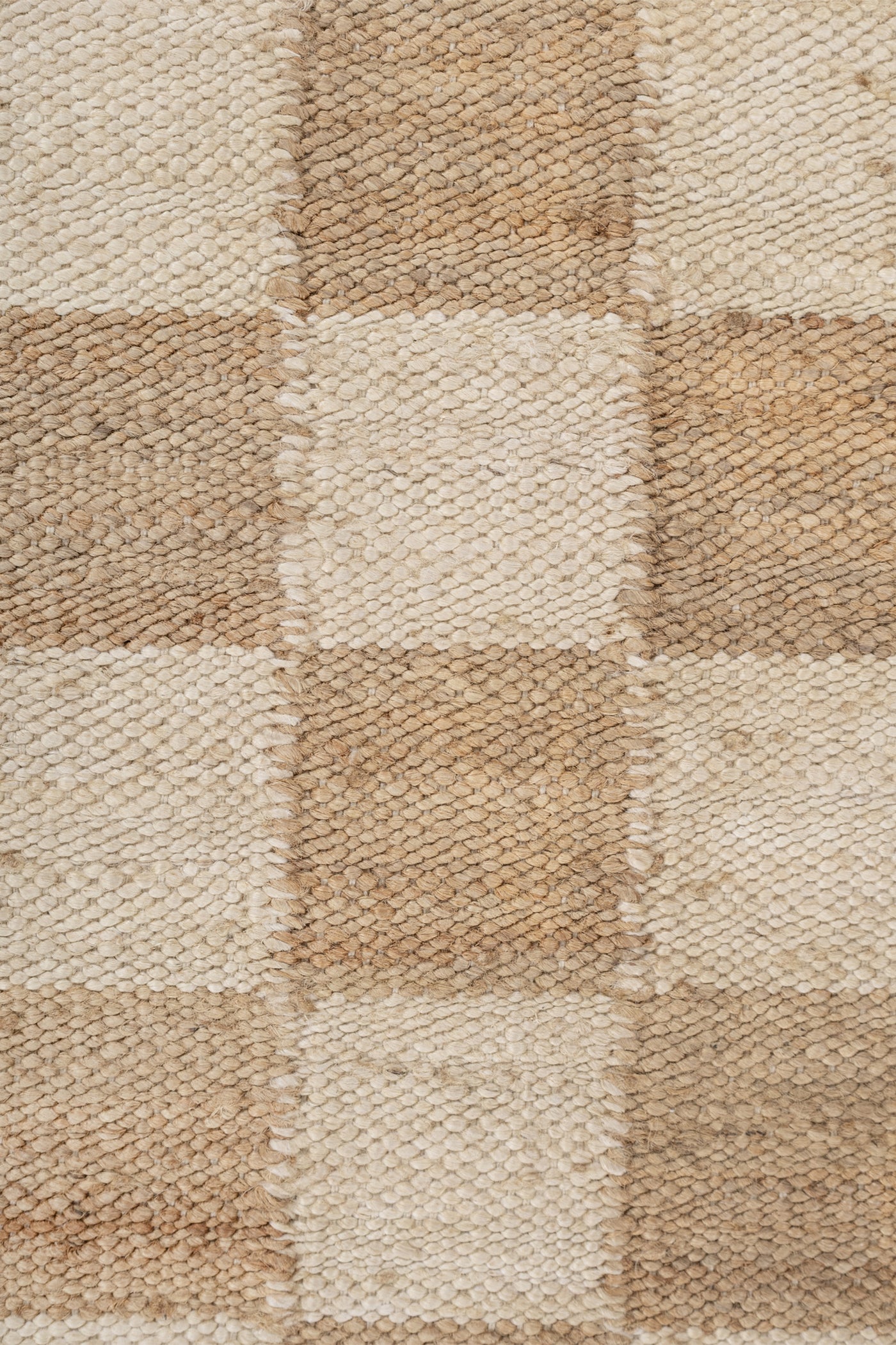 Jaipur Rugs Soft Damier Chess 5X8 Feet Rug| Eucalyptus & Natural Hand Knotted Dhurrie Carpet For Living Room