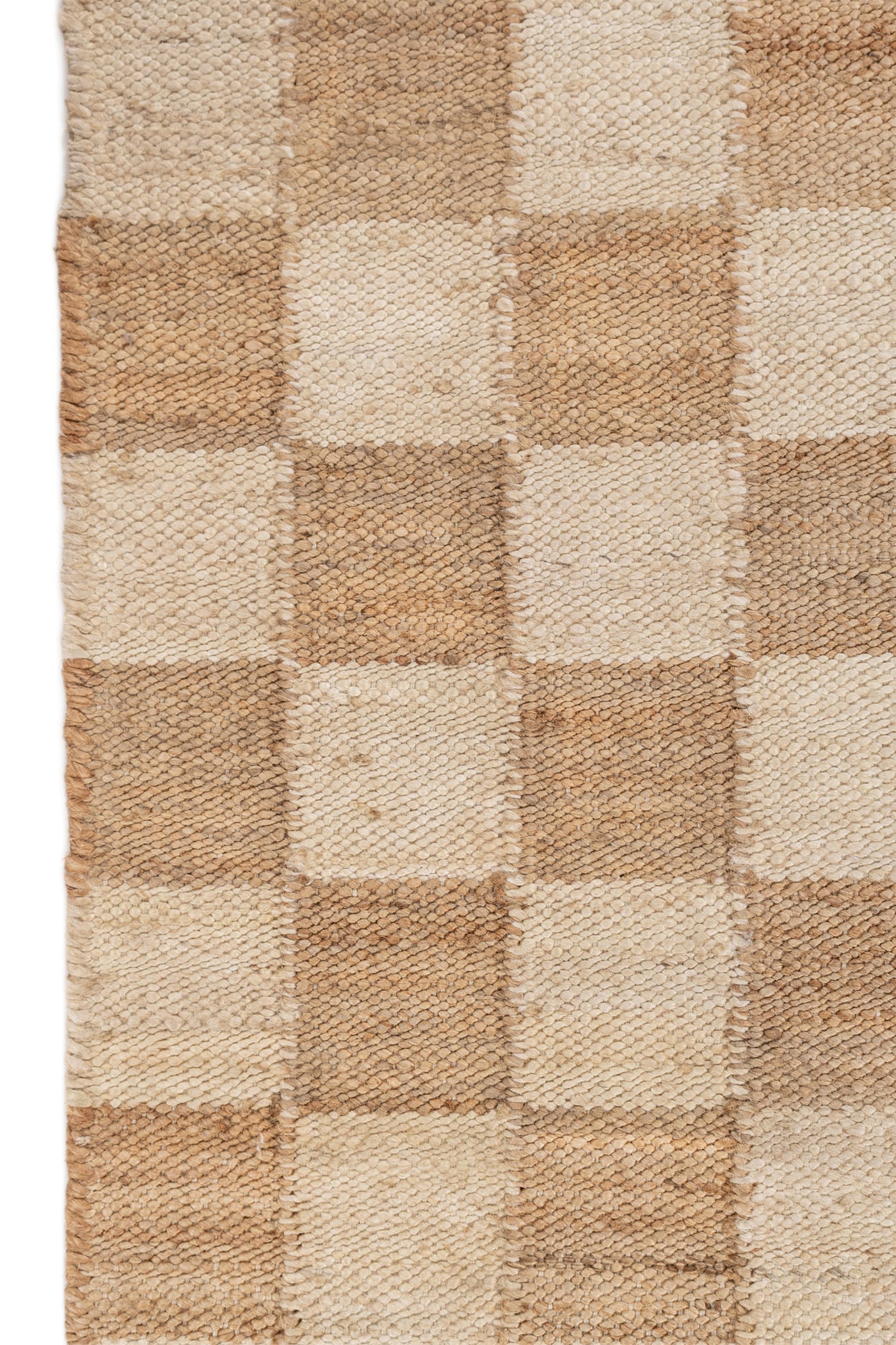 Jaipur Rugs Soft Damier Chess 5X8 Feet Rug| Eucalyptus & Natural Hand Knotted Dhurrie Carpet For Living Room