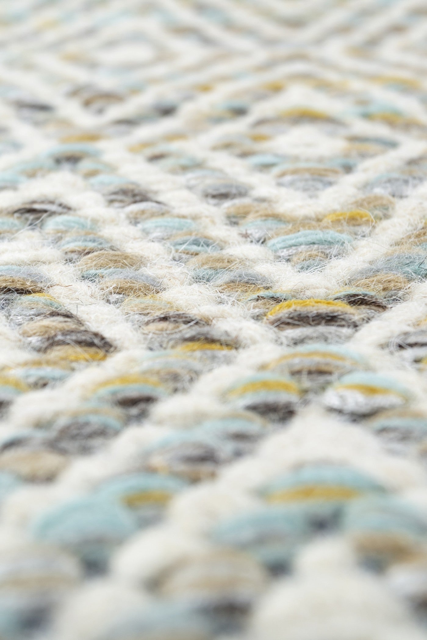 Jaipur Rugs Soft Diamond 5X8 Feet Rug| Pearl Blue & White Hand Knotted Dhurrie Carpet For Living Room