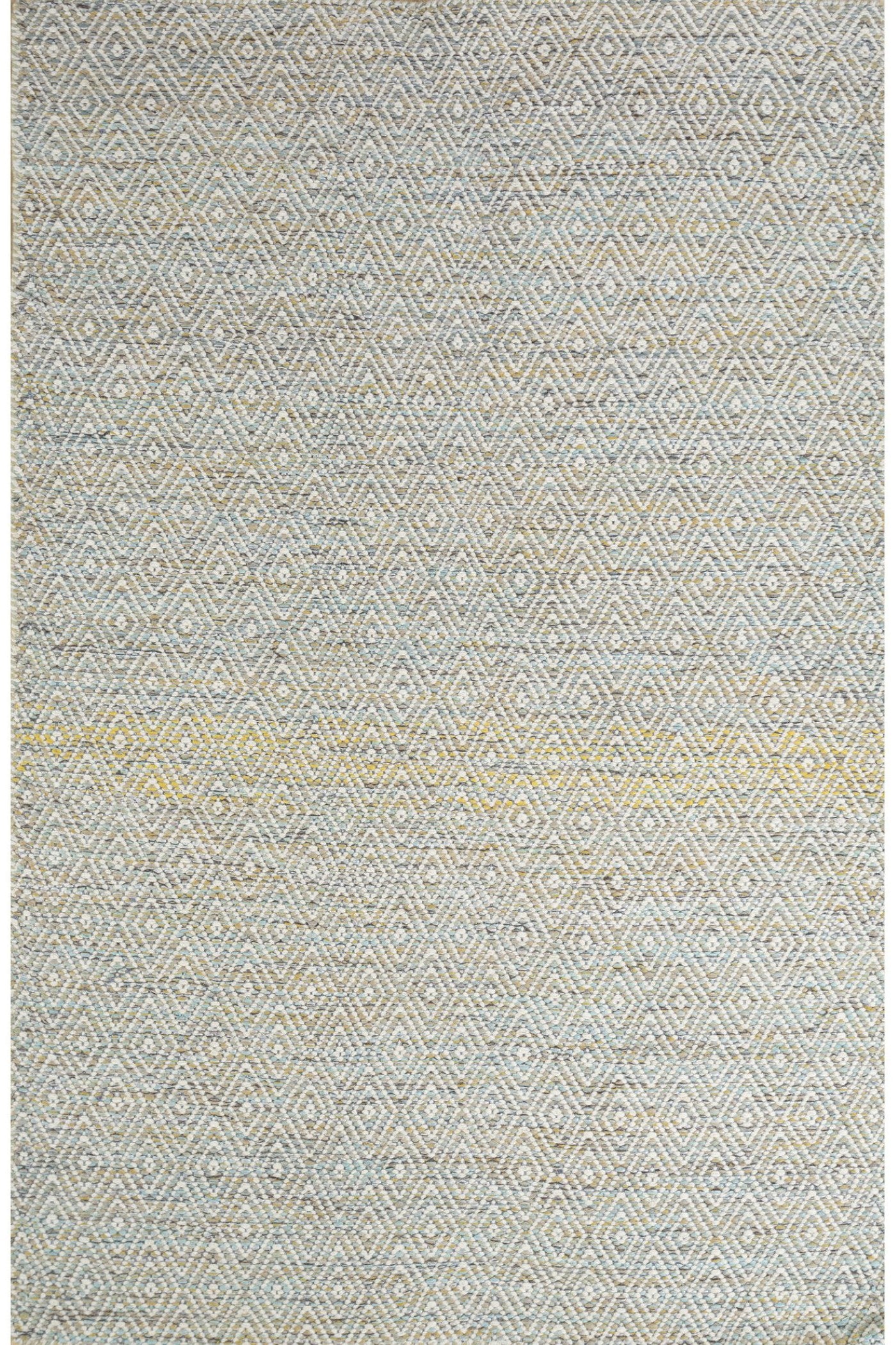 Jaipur Rugs Soft Diamond 5X8 Feet Rug| Pearl Blue & White Hand Knotted Dhurrie Carpet For Living Room