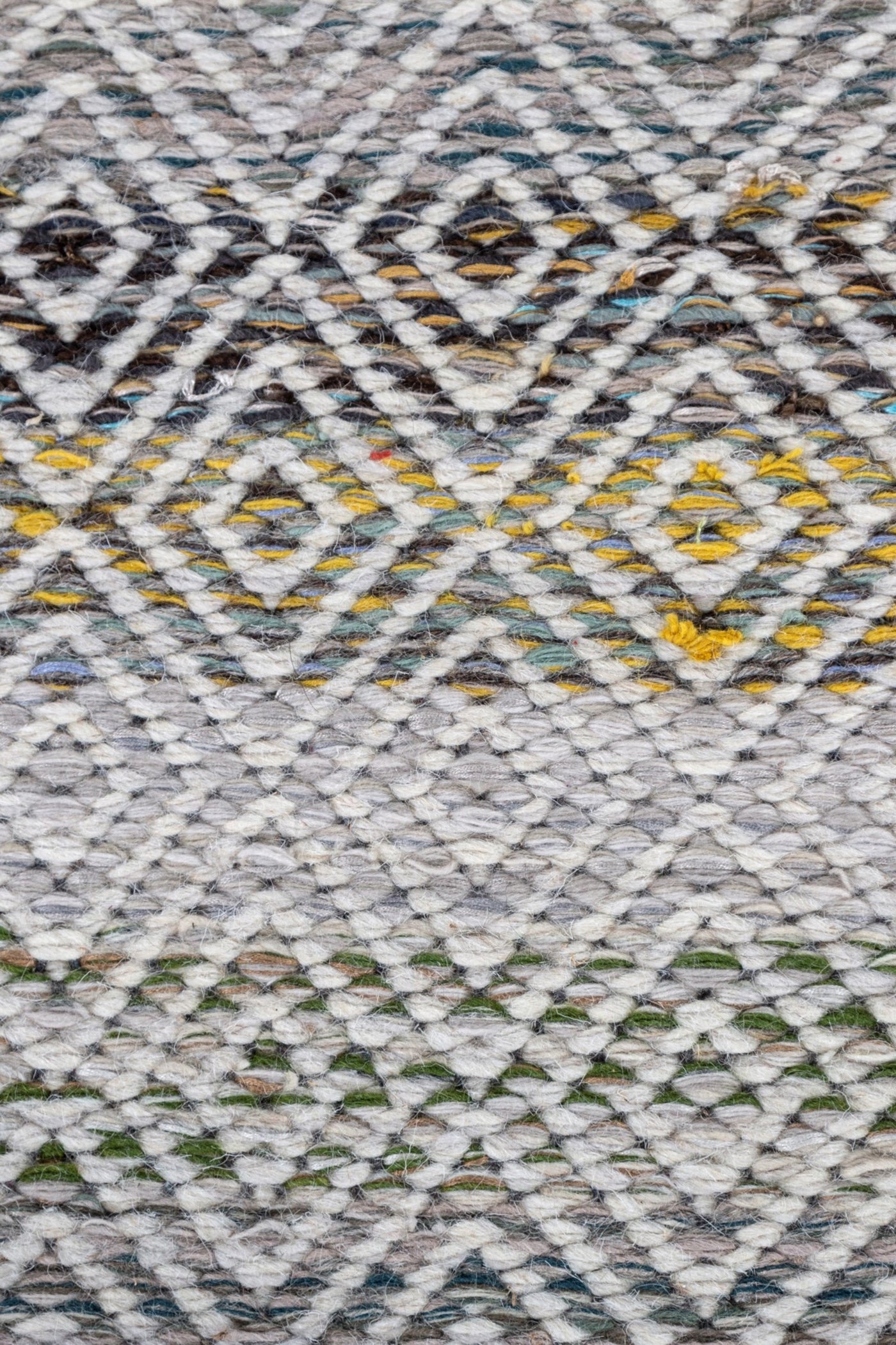 Jaipur Rugs Soft Diamond 6X9 Feet Rug| BlueBell & Undyed White Hand Knotted Dhurrie Carpet For Living Room