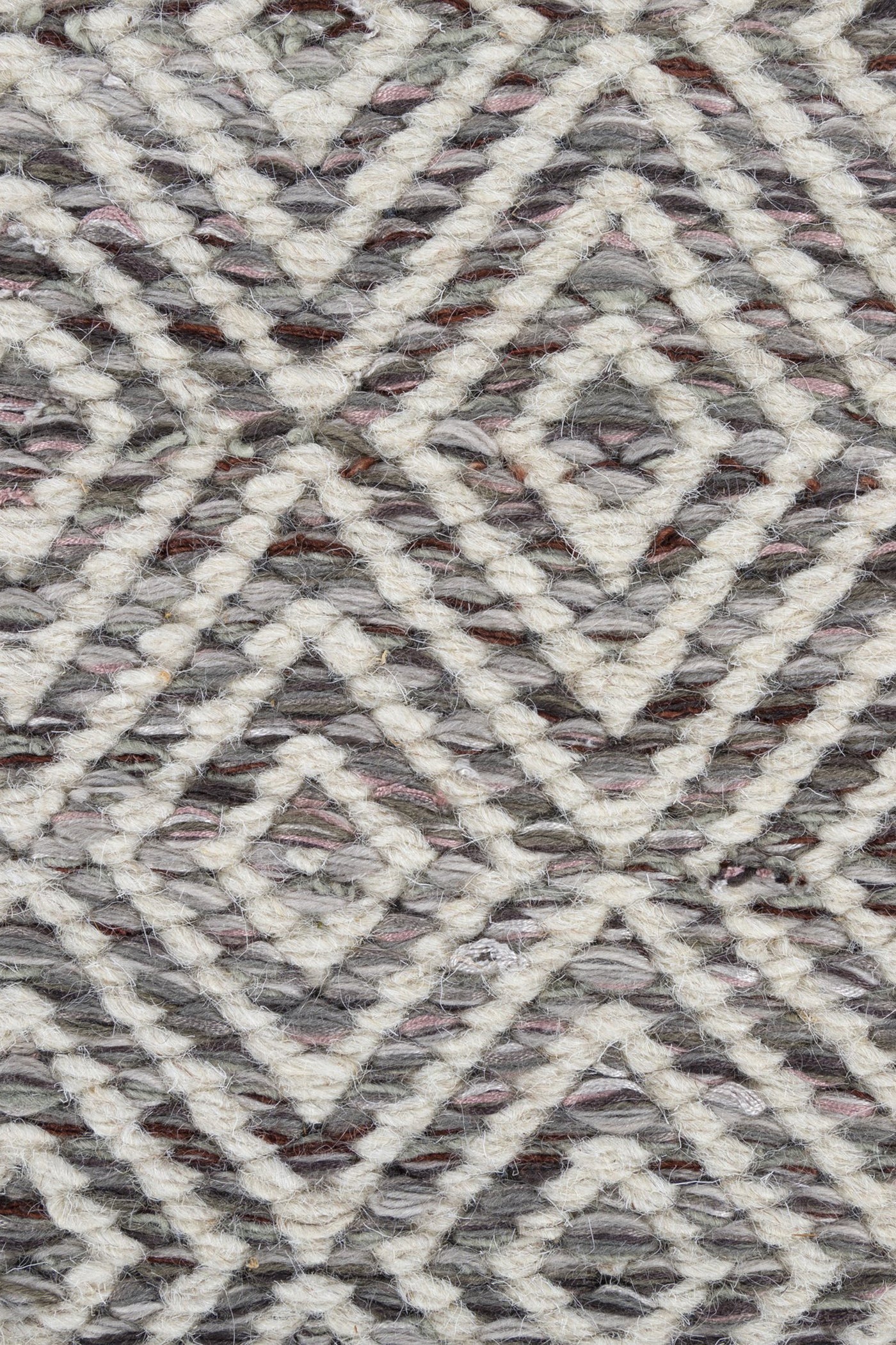 Jaipur Rugs Soft Diamond 6X9 Feet Rug| Stone Gray & Undyed White Hand Knotted Dhurrie Carpet For Living Room