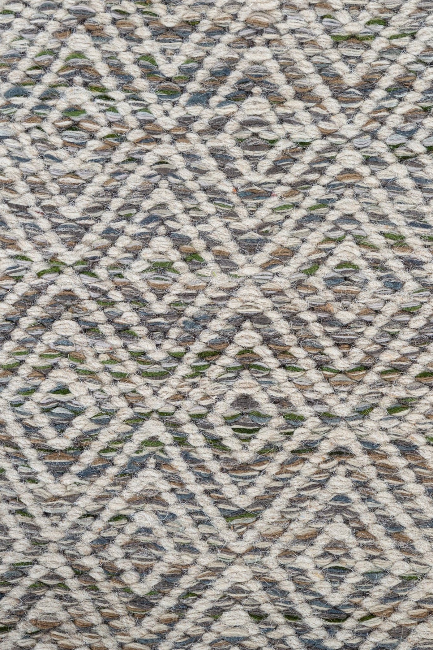 Jaipur Rugs Soft Diamond 6X9 Feet Rug| Deep Green & Undyed White Hand Knotted Dhurrie Carpet For Living Room