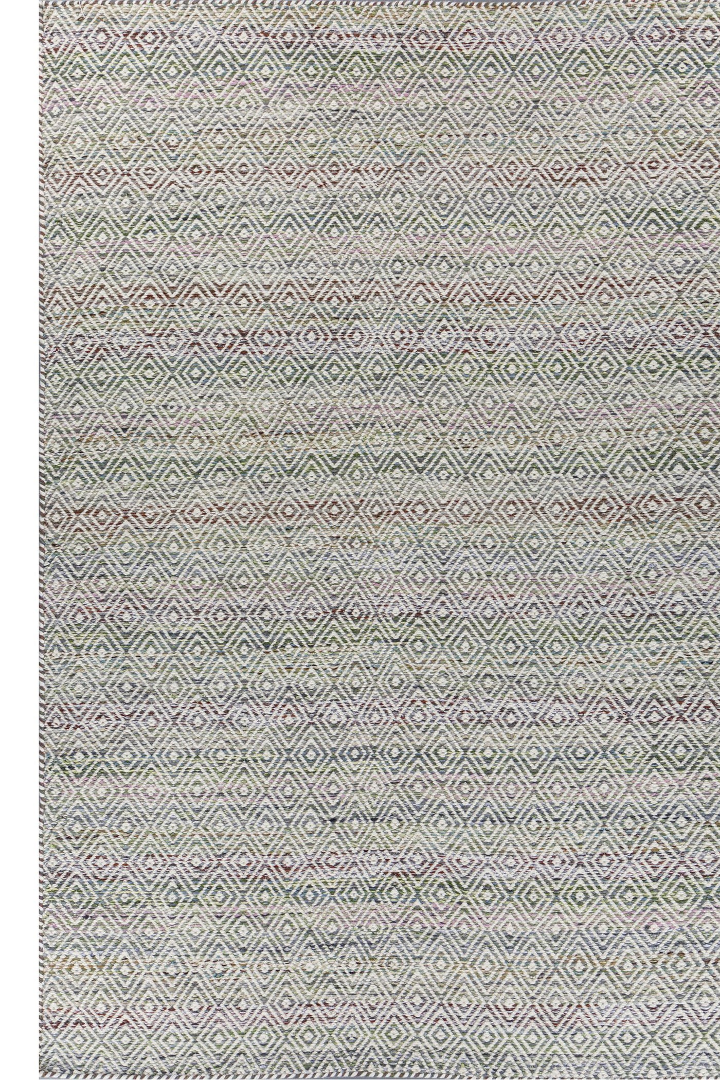 Jaipur Rugs Soft Diamond 6X9 Feet Rug| Medium Sea Green & Undyed White Hand Knotted Dhurrie Carpet For Living Room