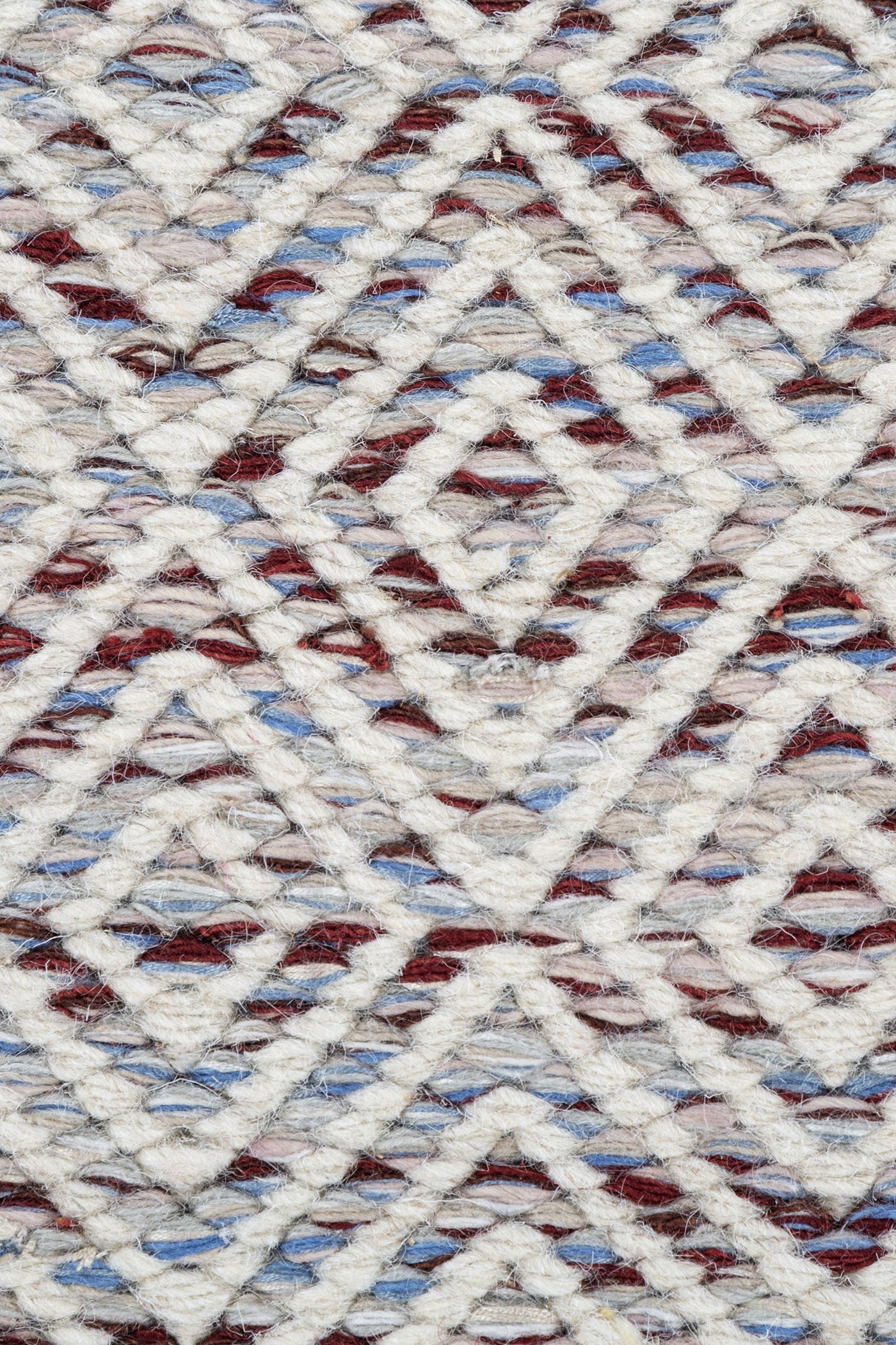 Jaipur Rugs Soft Diamond 6X9 Feet Rug| Deep Red & Undyed White Hand Knotted Dhurrie Carpet For Living Room