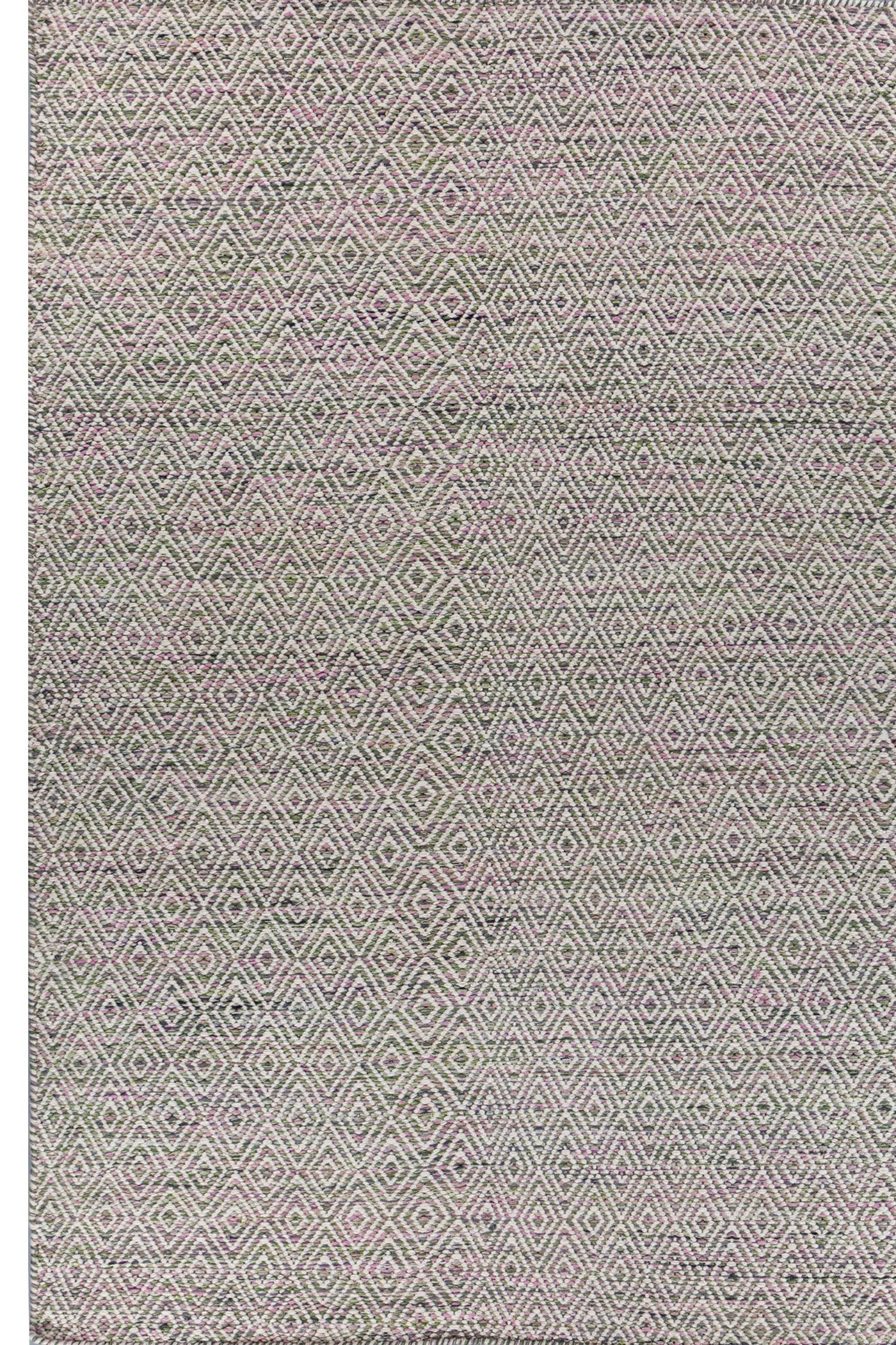 Jaipur Rugs Soft Diamond 6X9 Feet Rug| Pink & Undyed White Hand Knotted Dhurrie Carpet For Living Room