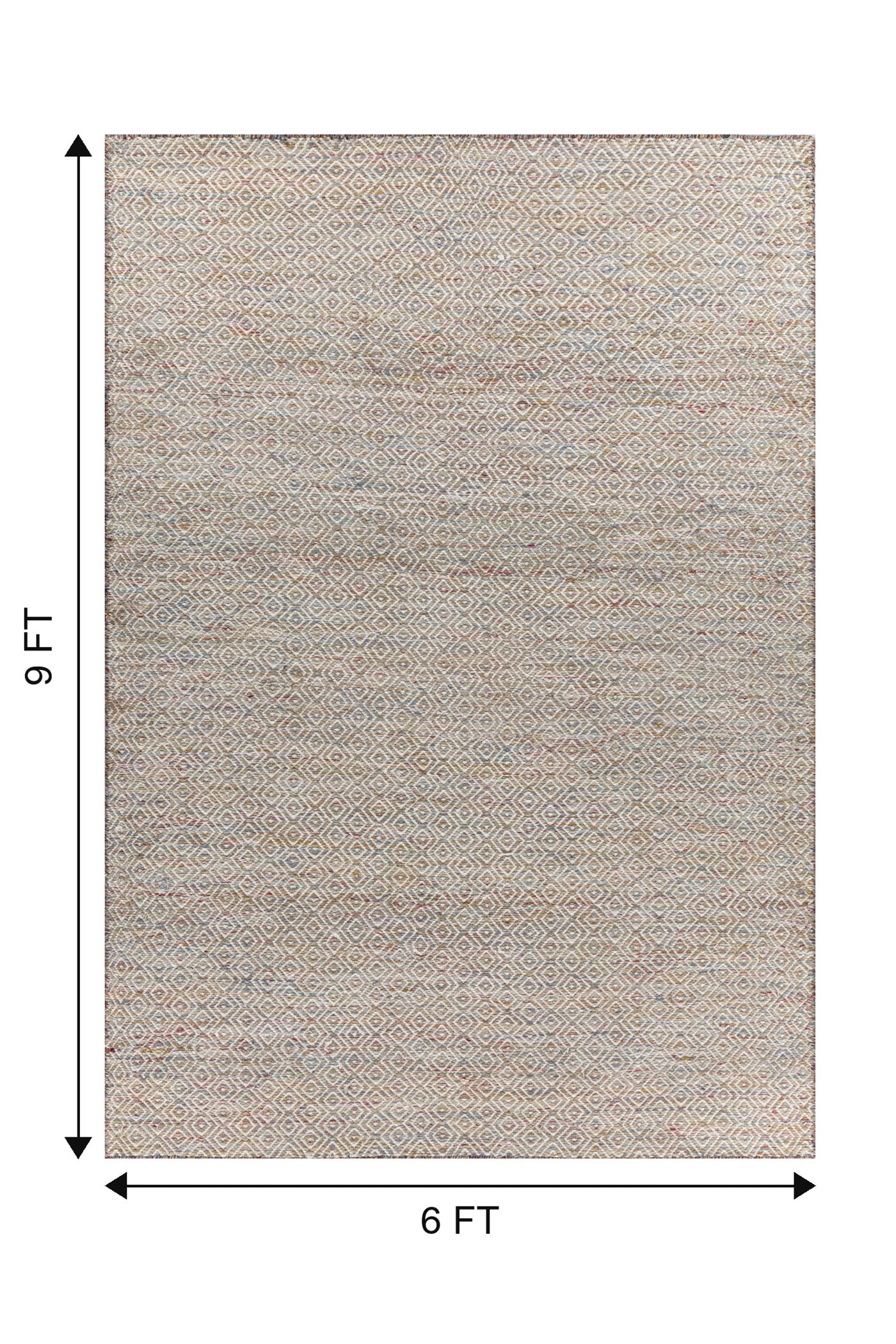 Jaipur Rugs Soft Diamond 6X9 Feet Rug| Amber Gold & Undyed White Hand Knotted Dhurrie Carpet For Living Room