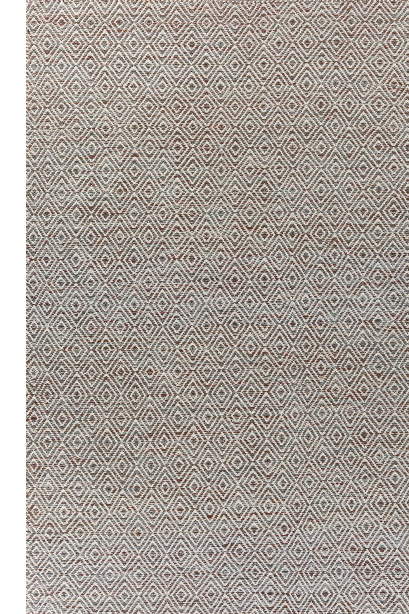 Jaipur Rugs Soft Diamond 6X9 Feet Rug| Merlot Red & Undyed White Hand Knotted Dhurrie Carpet For Living Room