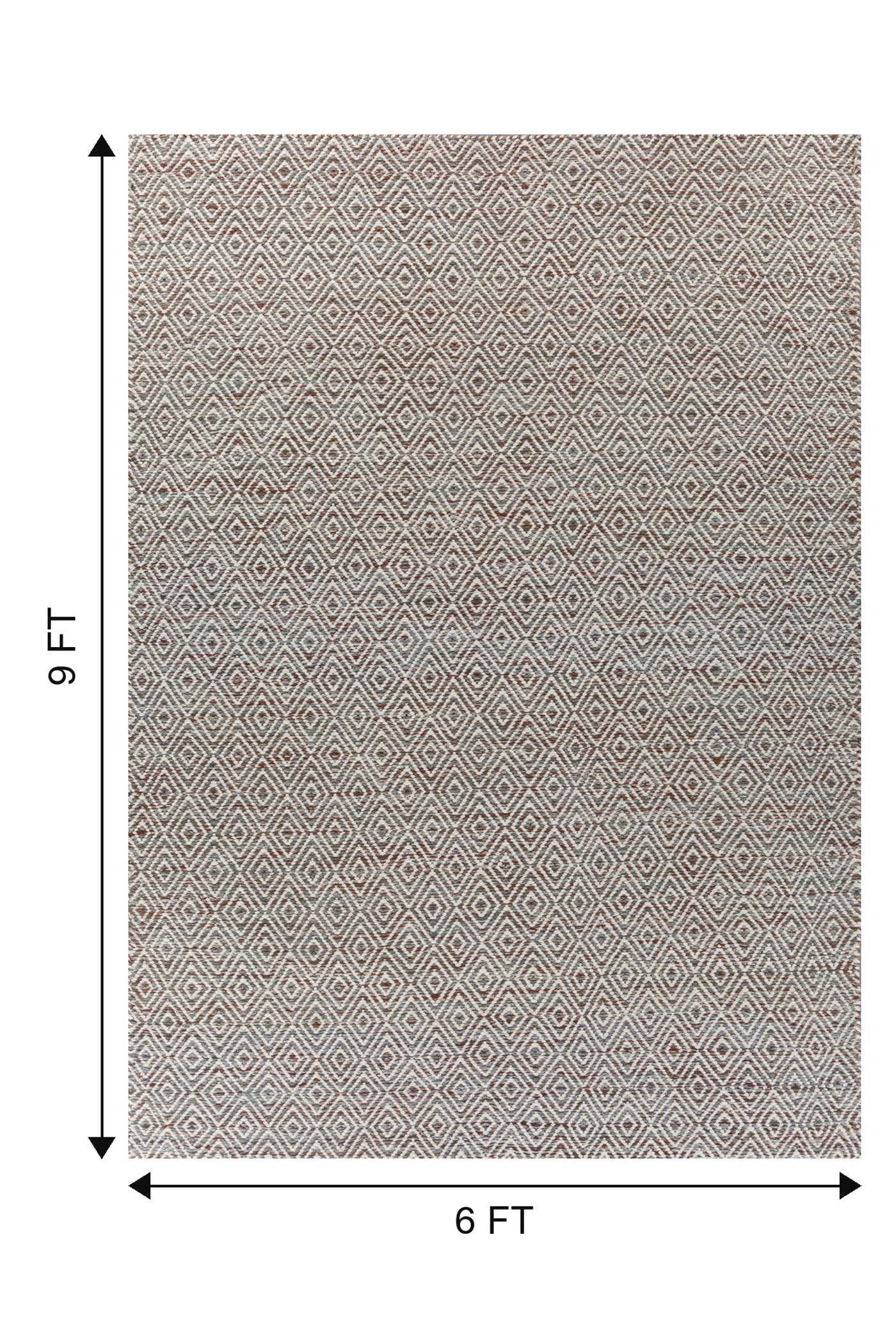 Jaipur Rugs Soft Diamond 6X9 Feet Rug| Merlot Red & Undyed White Hand Knotted Dhurrie Carpet For Living Room